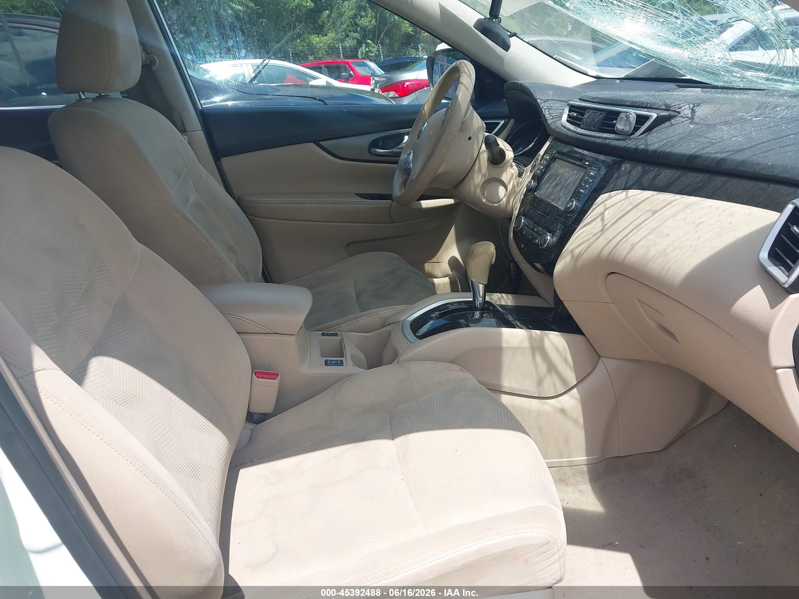 2015 Nissan Rogue Sv White vin: 5N1AT2MV2FC812559