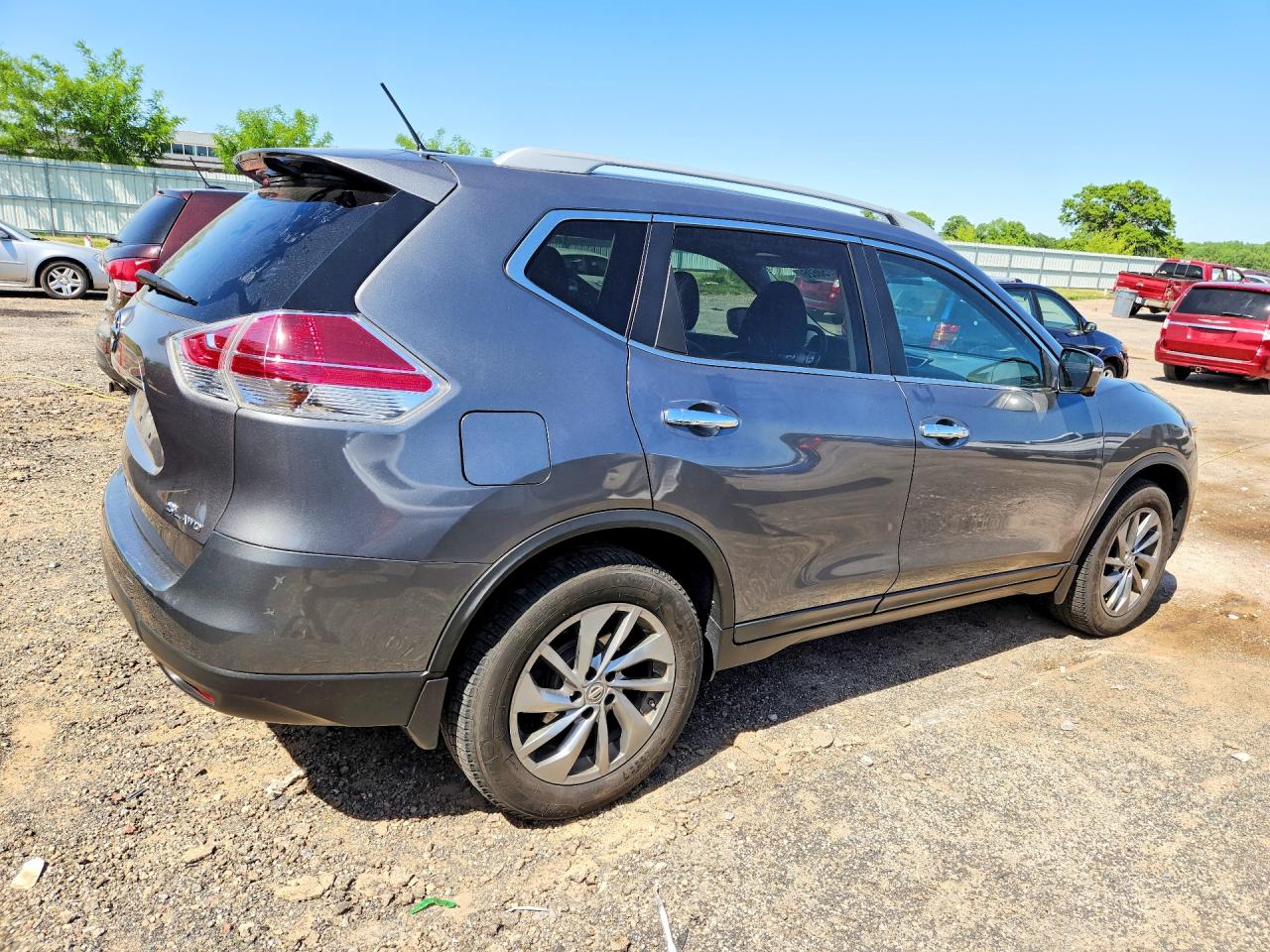 2015 Nissan Rogue Sl Gray vin: 5N1AT2MV2FC823108