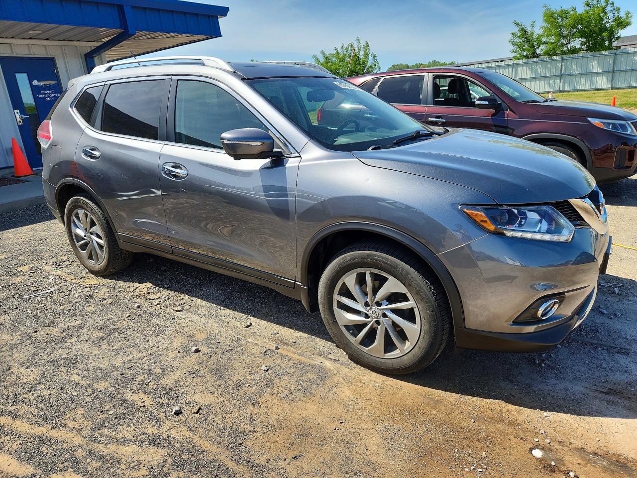 2015 Nissan Rogue Sl Gray vin: 5N1AT2MV2FC823108