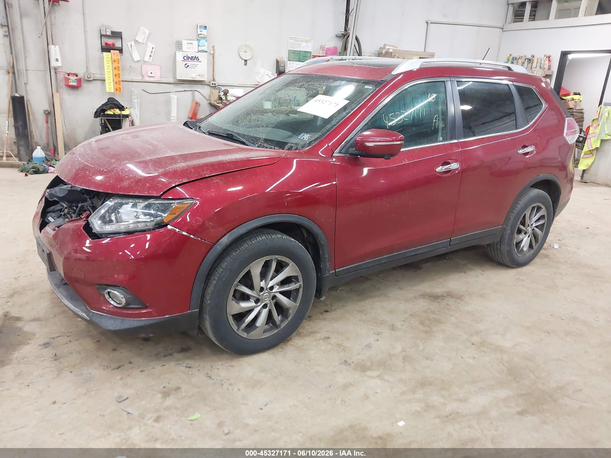 2015 Nissan Rogue Sl Красный vin: 5N1AT2MV2FC830284