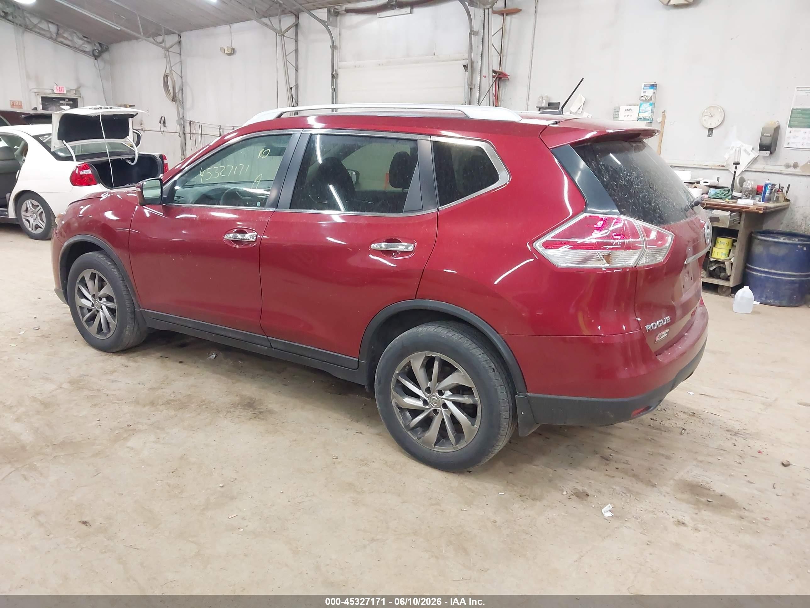 2015 Nissan Rogue Sl Красный vin: 5N1AT2MV2FC830284