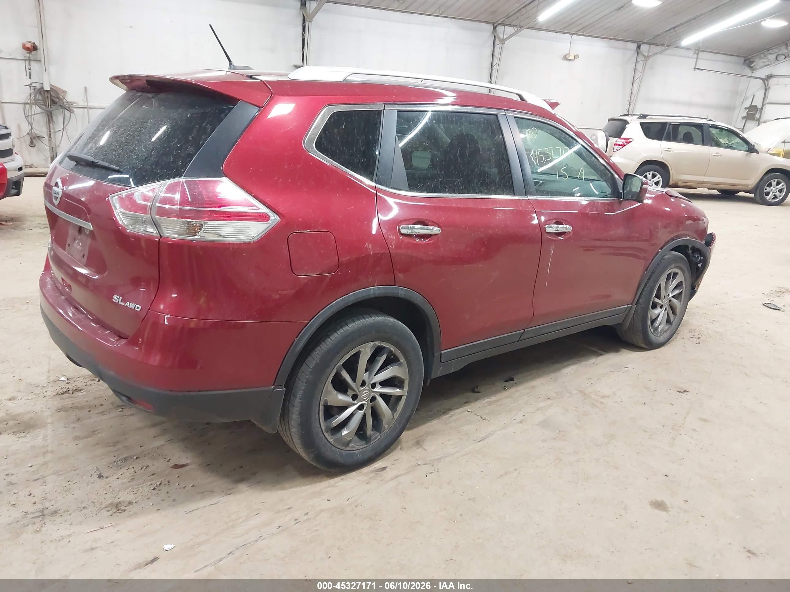 2015 Nissan Rogue Sl Красный vin: 5N1AT2MV2FC830284