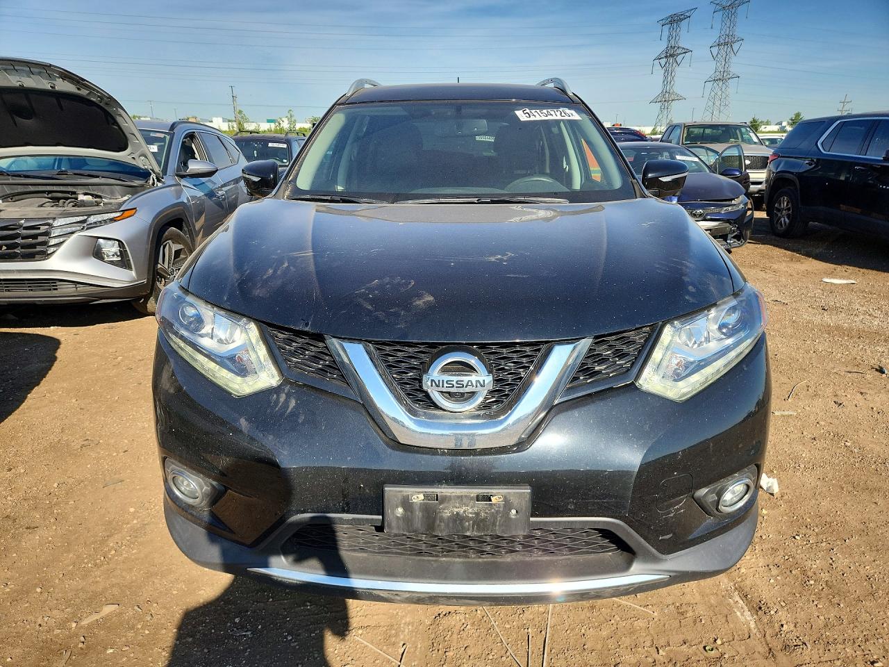 2015 Nissan Rogue Black vin: 5N1AT2MV2FC831113