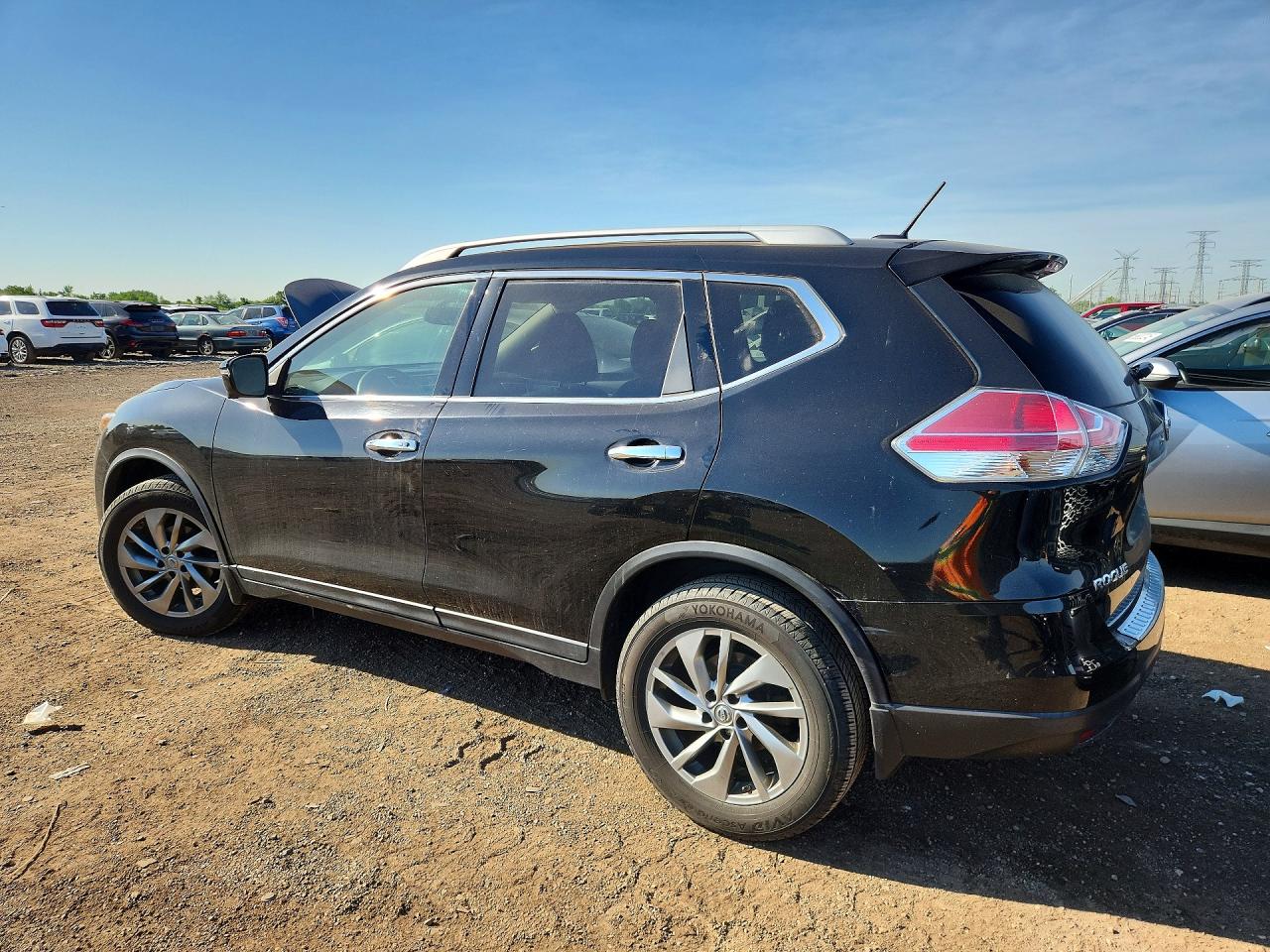2015 Nissan Rogue Black vin: 5N1AT2MV2FC831113