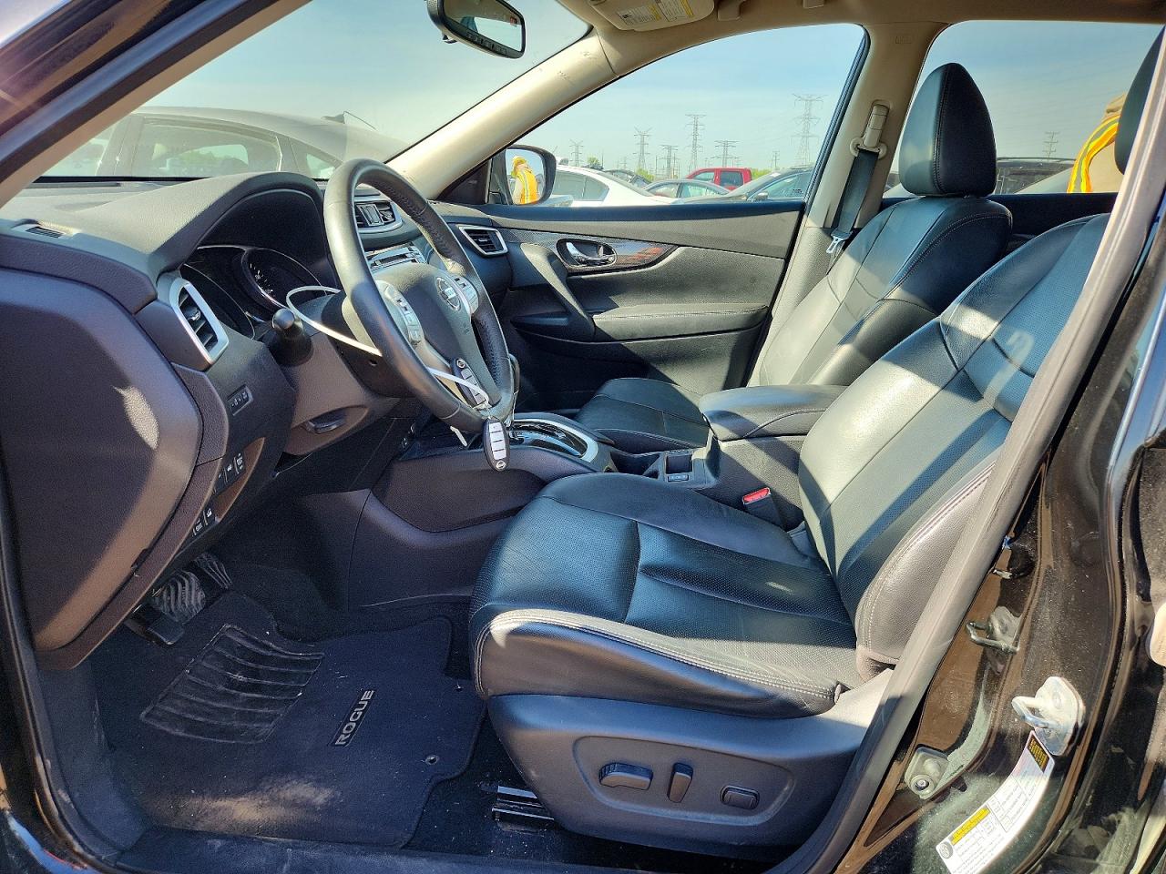 2015 Nissan Rogue Black vin: 5N1AT2MV2FC831113