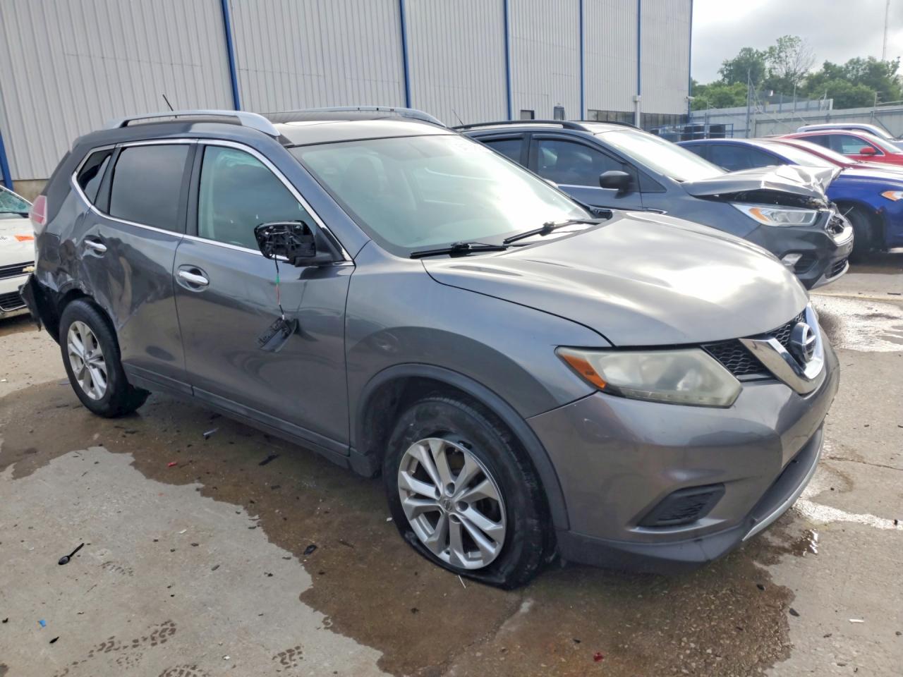 2015 Nissan Rogue Sv Gray vin: 5N1AT2MV2FC832228
