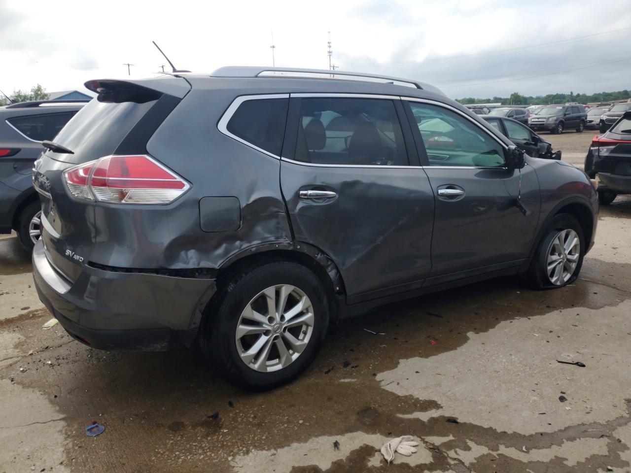 2015 Nissan Rogue Sv Gray vin: 5N1AT2MV2FC832228