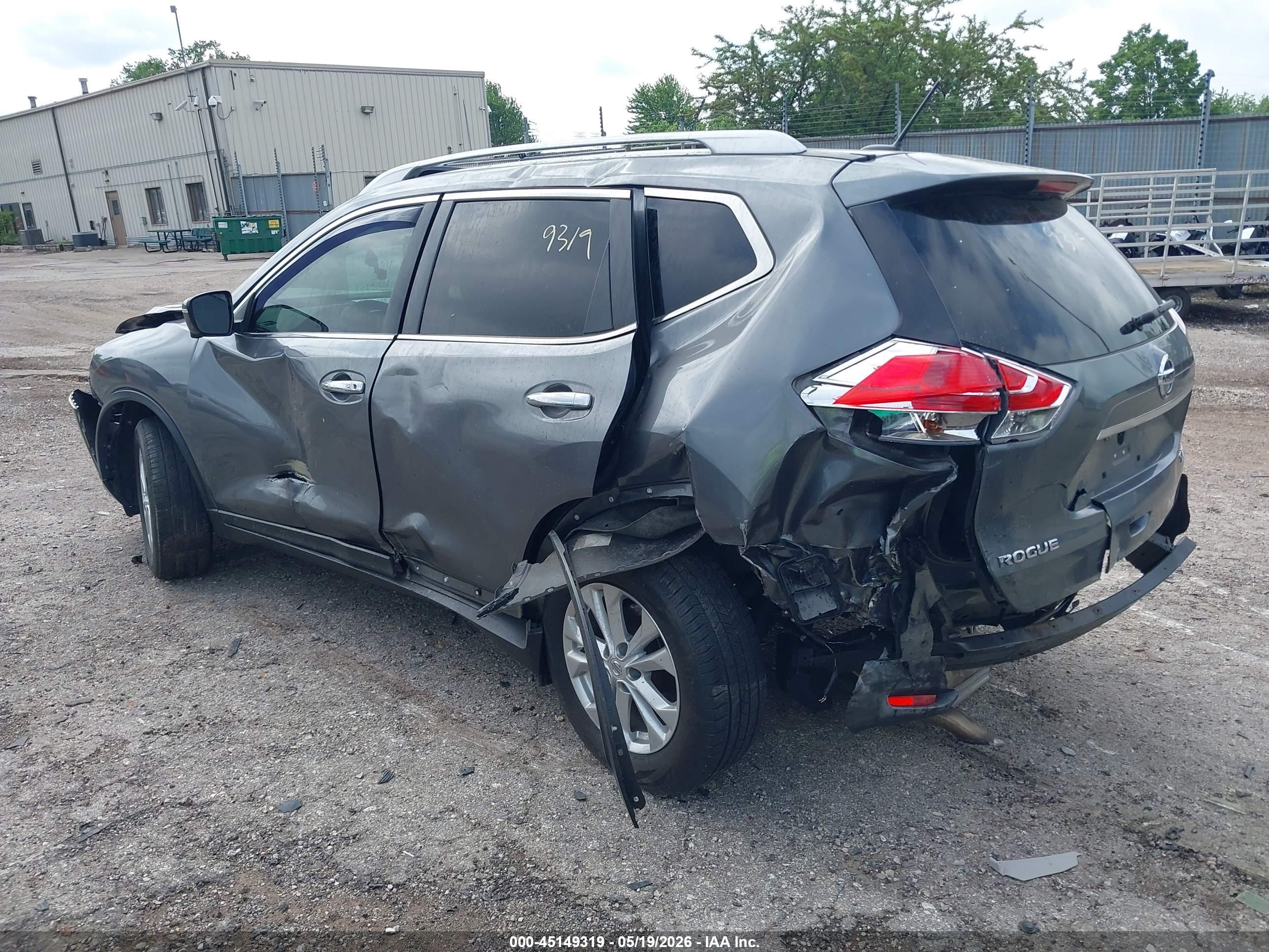 2015 Nissan Rogue Sv Gray vin: 5N1AT2MV2FC832505
