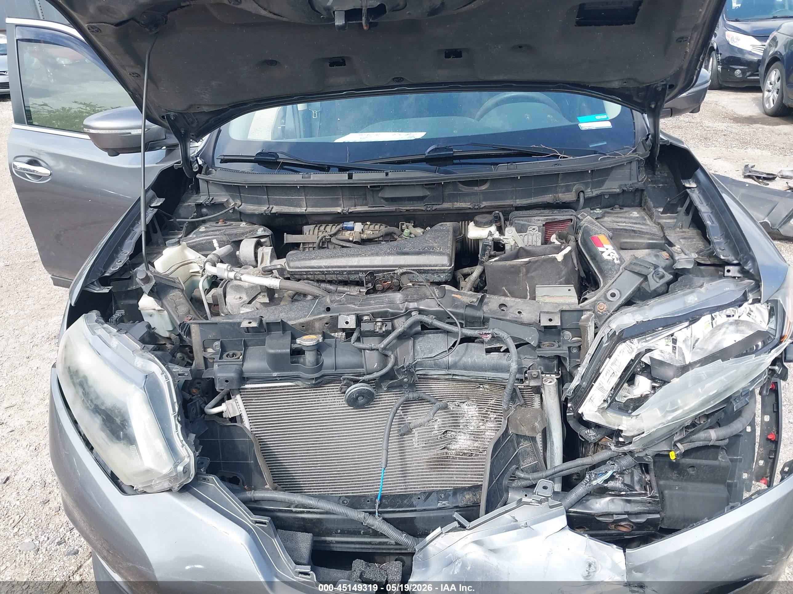 2015 Nissan Rogue Sv Gray vin: 5N1AT2MV2FC832505