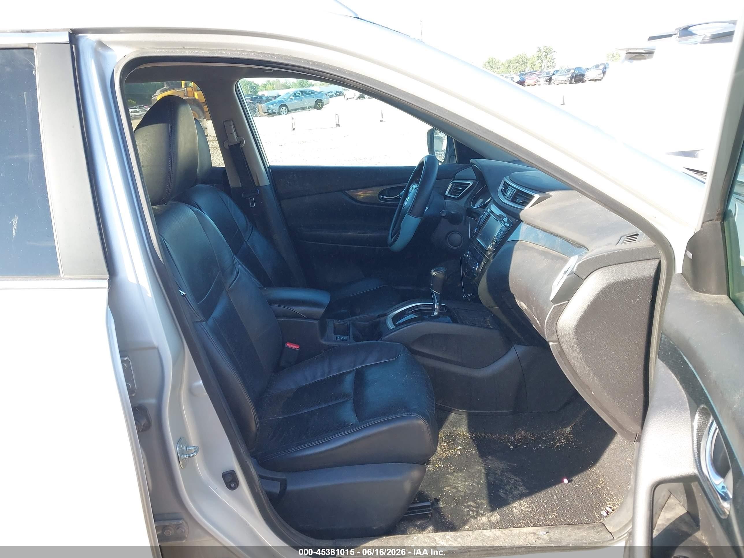 2015 Nissan Rogue Sl Silver vin: 5N1AT2MV2FC833153