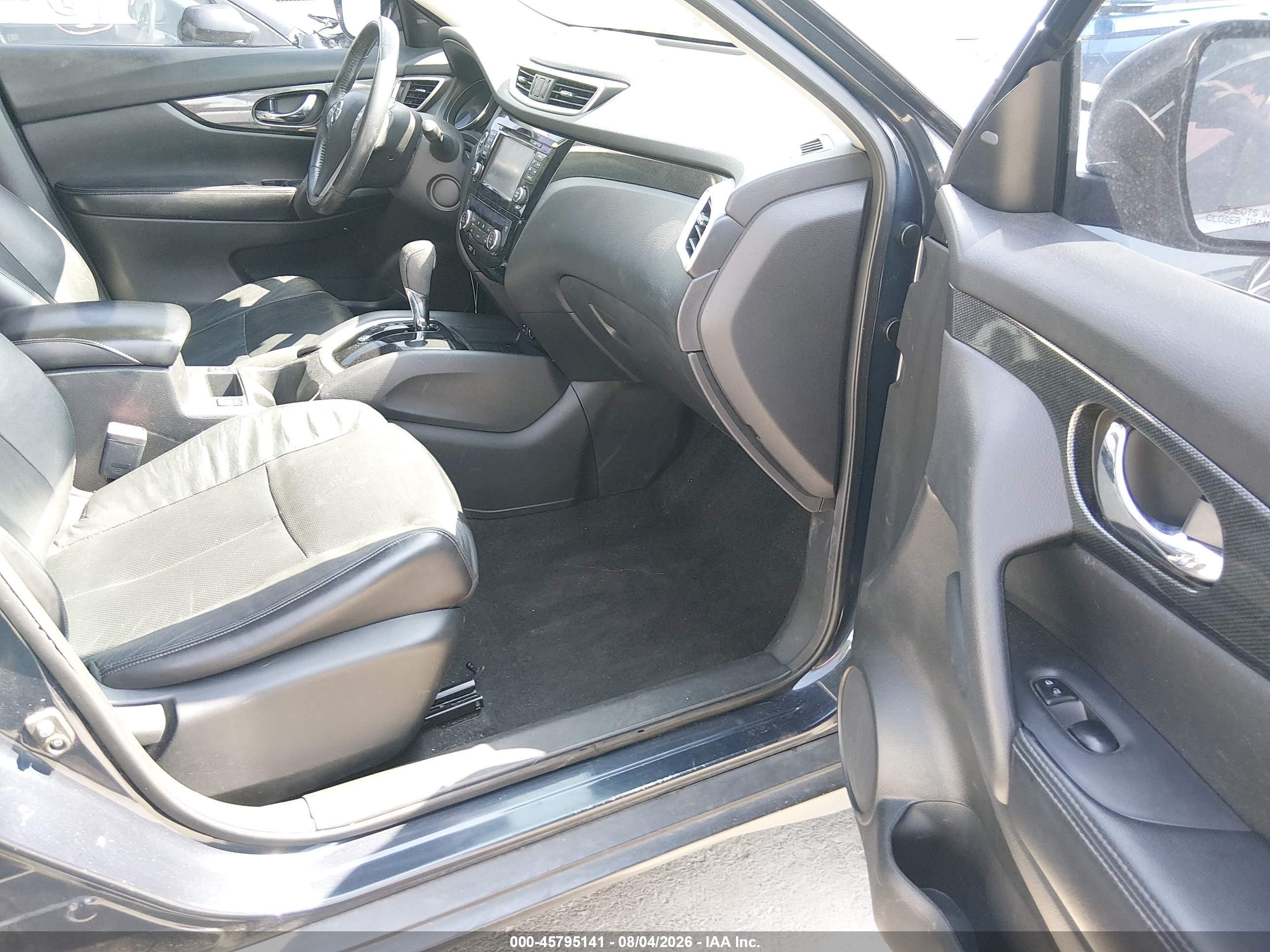 2015 Nissan Rogue Sl Blue vin: 5N1AT2MV2FC849885