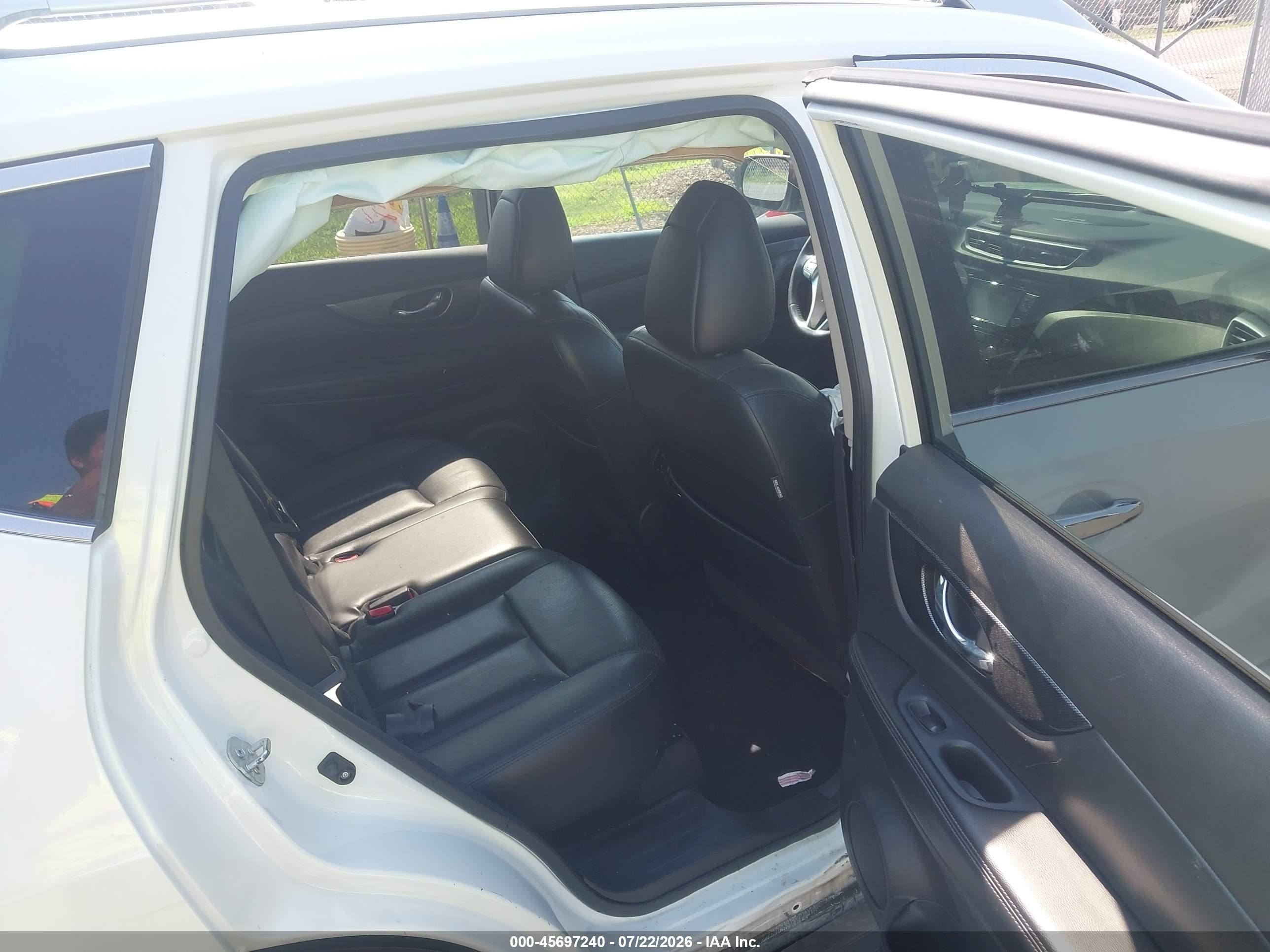 2015 Nissan Rogue Sl Белый vin: 5N1AT2MV2FC858280