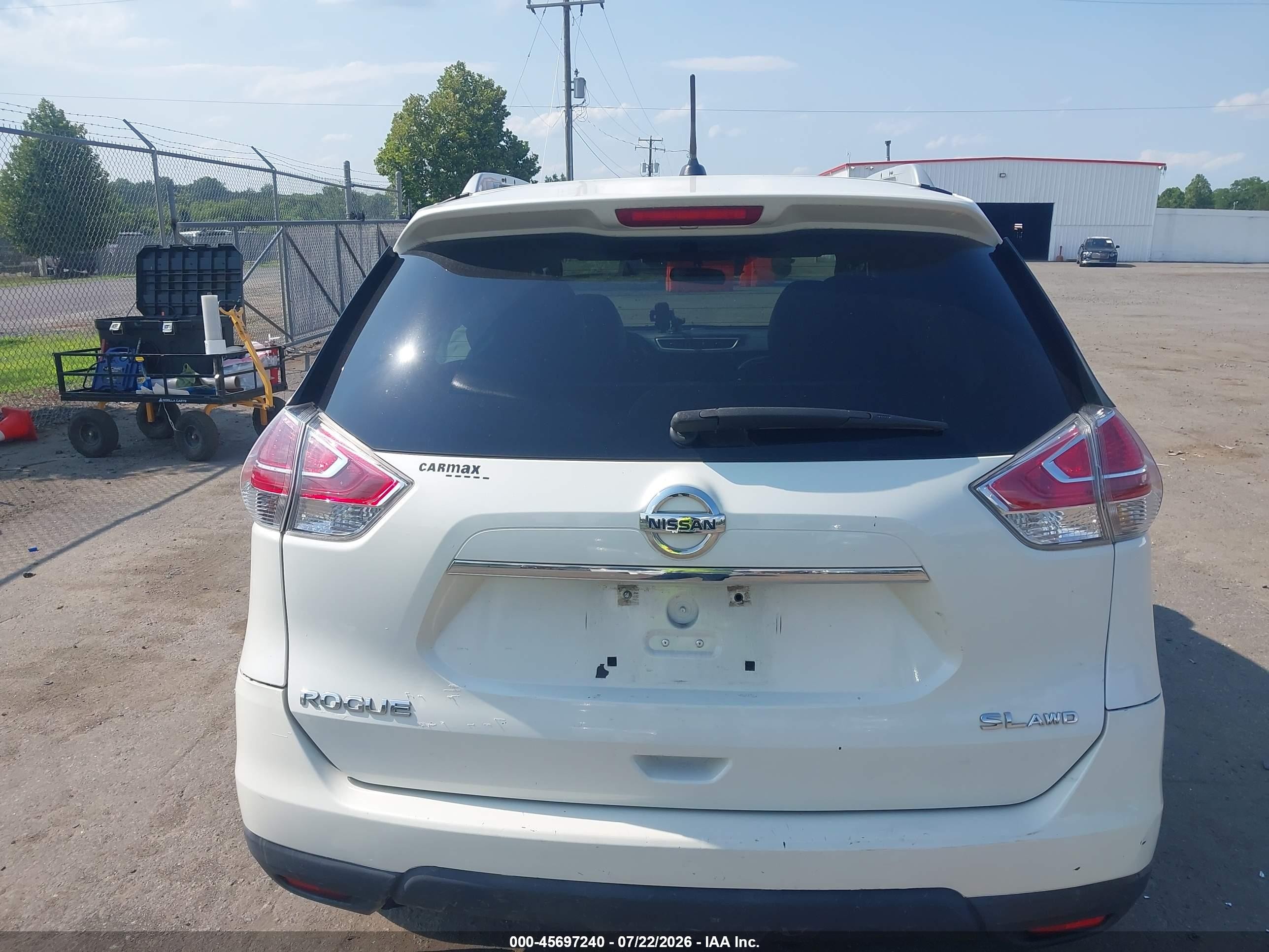 2015 Nissan Rogue Sl Белый vin: 5N1AT2MV2FC858280
