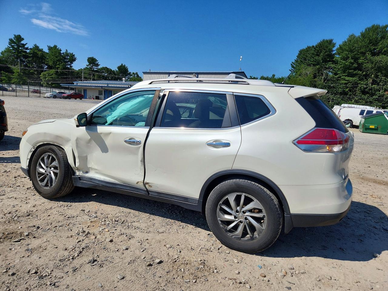 2015 Nissan Rogue Sl White vin: 5N1AT2MV2FC860451