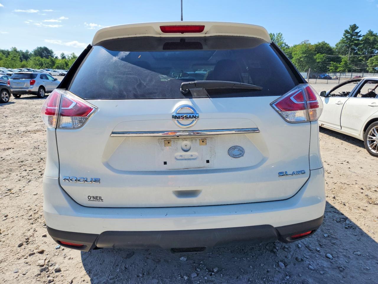 2015 Nissan Rogue Sl White vin: 5N1AT2MV2FC860451