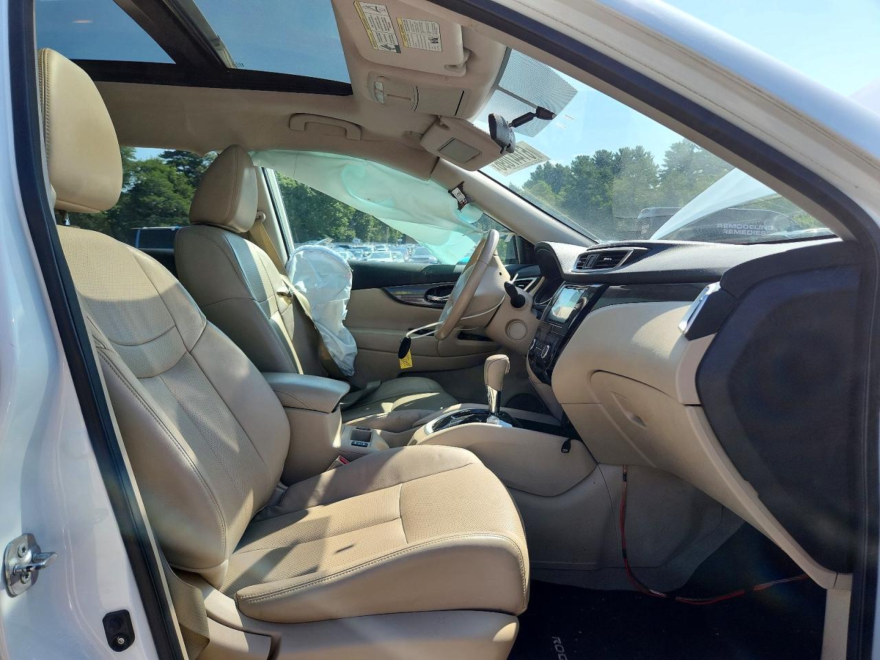2015 Nissan Rogue Sl White vin: 5N1AT2MV2FC860451