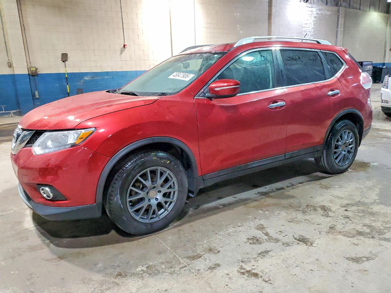 2015 Nissan Rogue S Red vin: 5N1AT2MV2FC865455