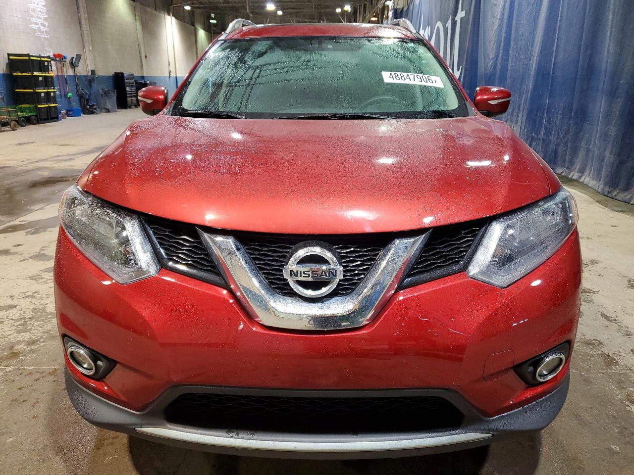 2015 Nissan Rogue S Red vin: 5N1AT2MV2FC865455