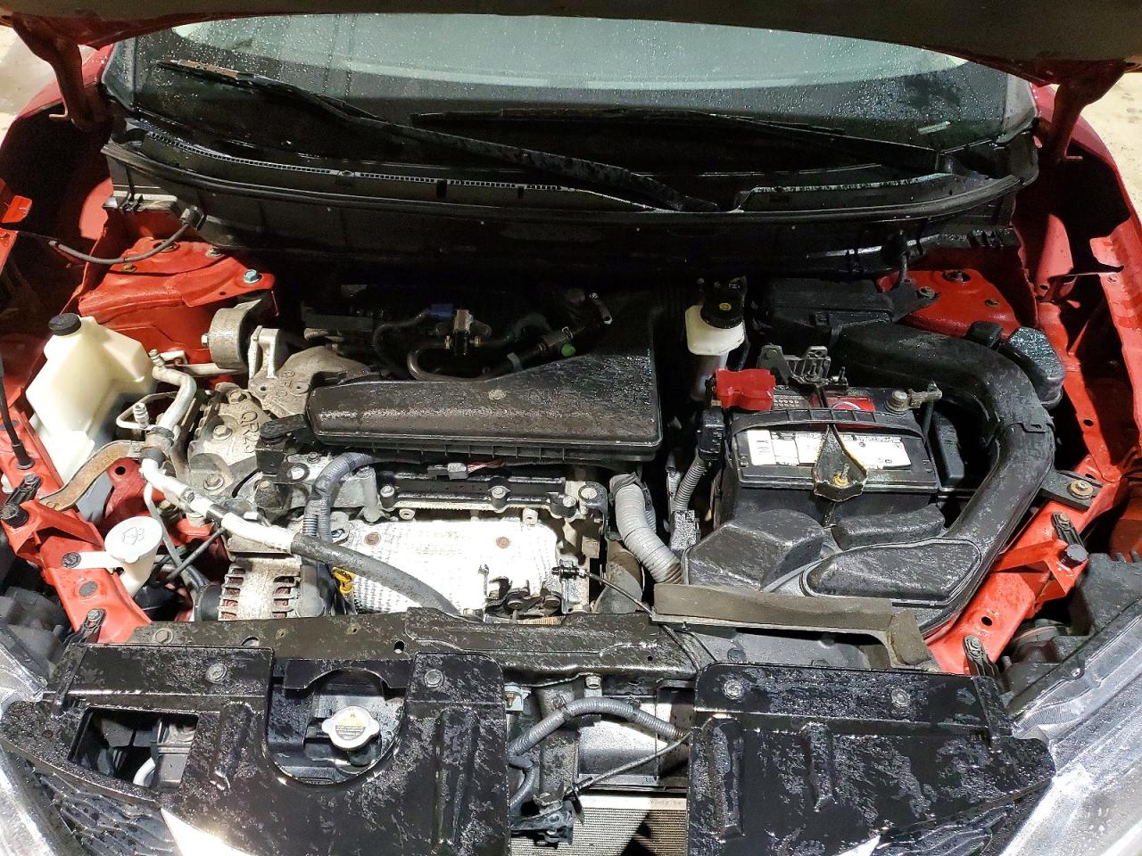 2015 Nissan Rogue S Red vin: 5N1AT2MV2FC865455