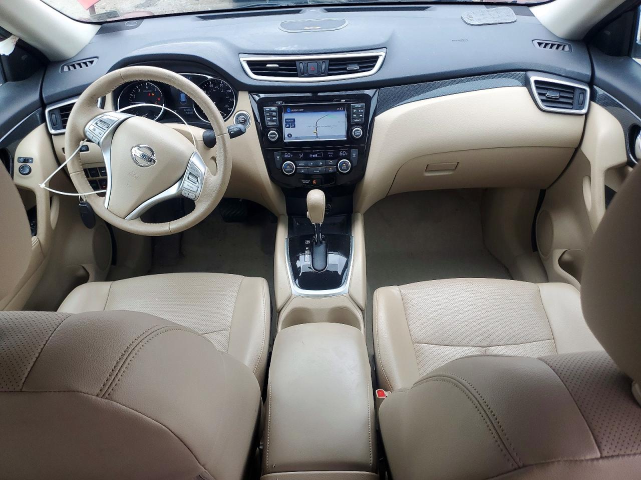 2015 Nissan Rogue Sl Red vin: 5N1AT2MV2FC877850
