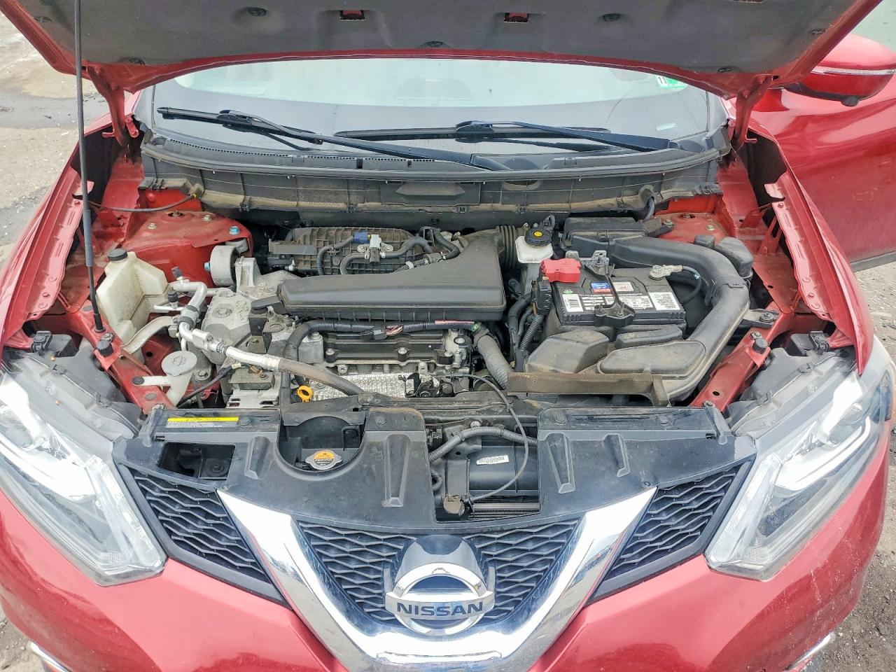 2015 Nissan Rogue Sl Red vin: 5N1AT2MV2FC877850