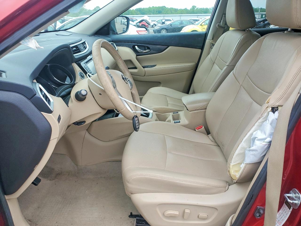 2015 Nissan Rogue Sl Red vin: 5N1AT2MV2FC877850