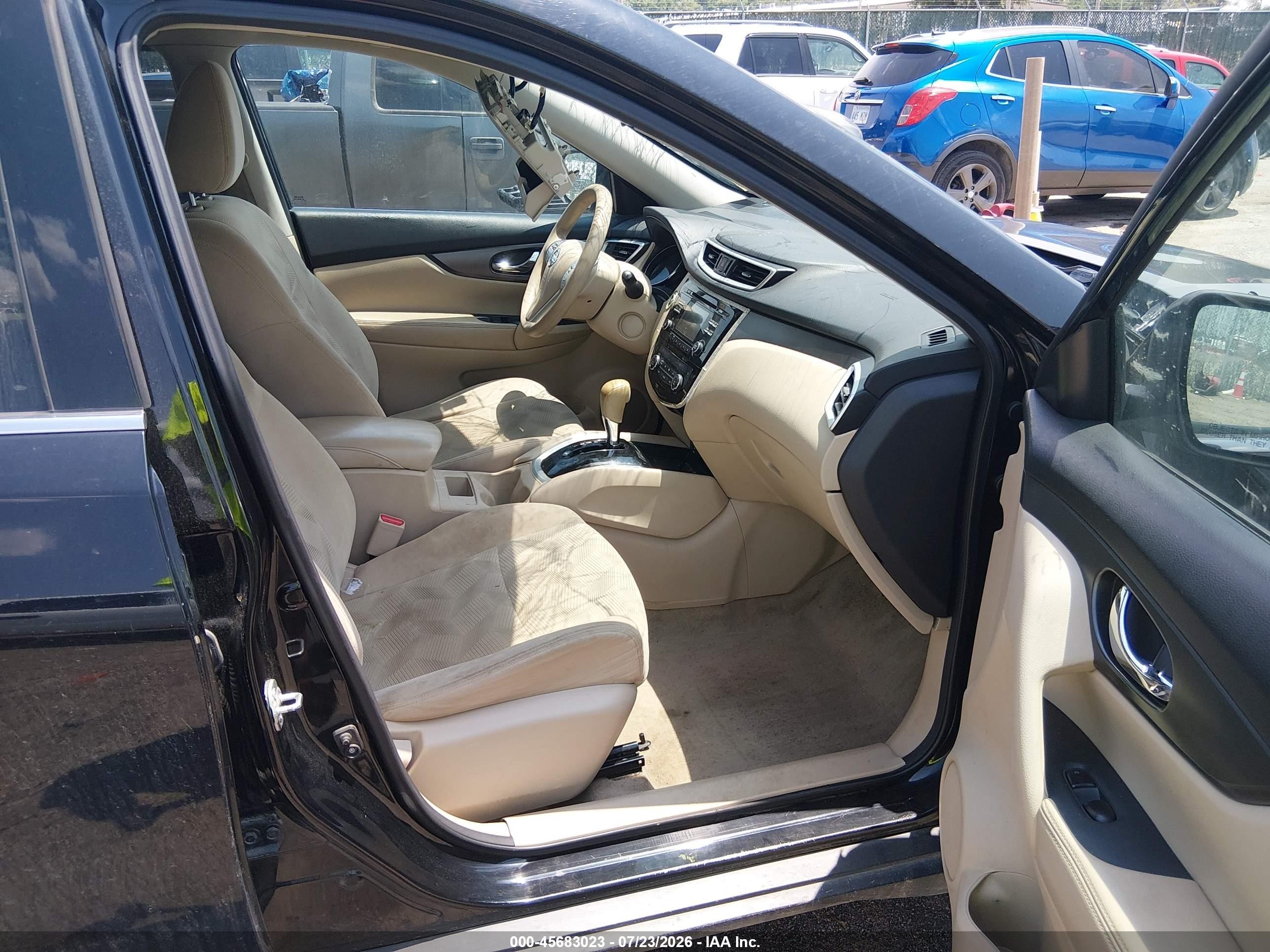 2015 Nissan Rogue Sv Black vin: 5N1AT2MV2FC896205