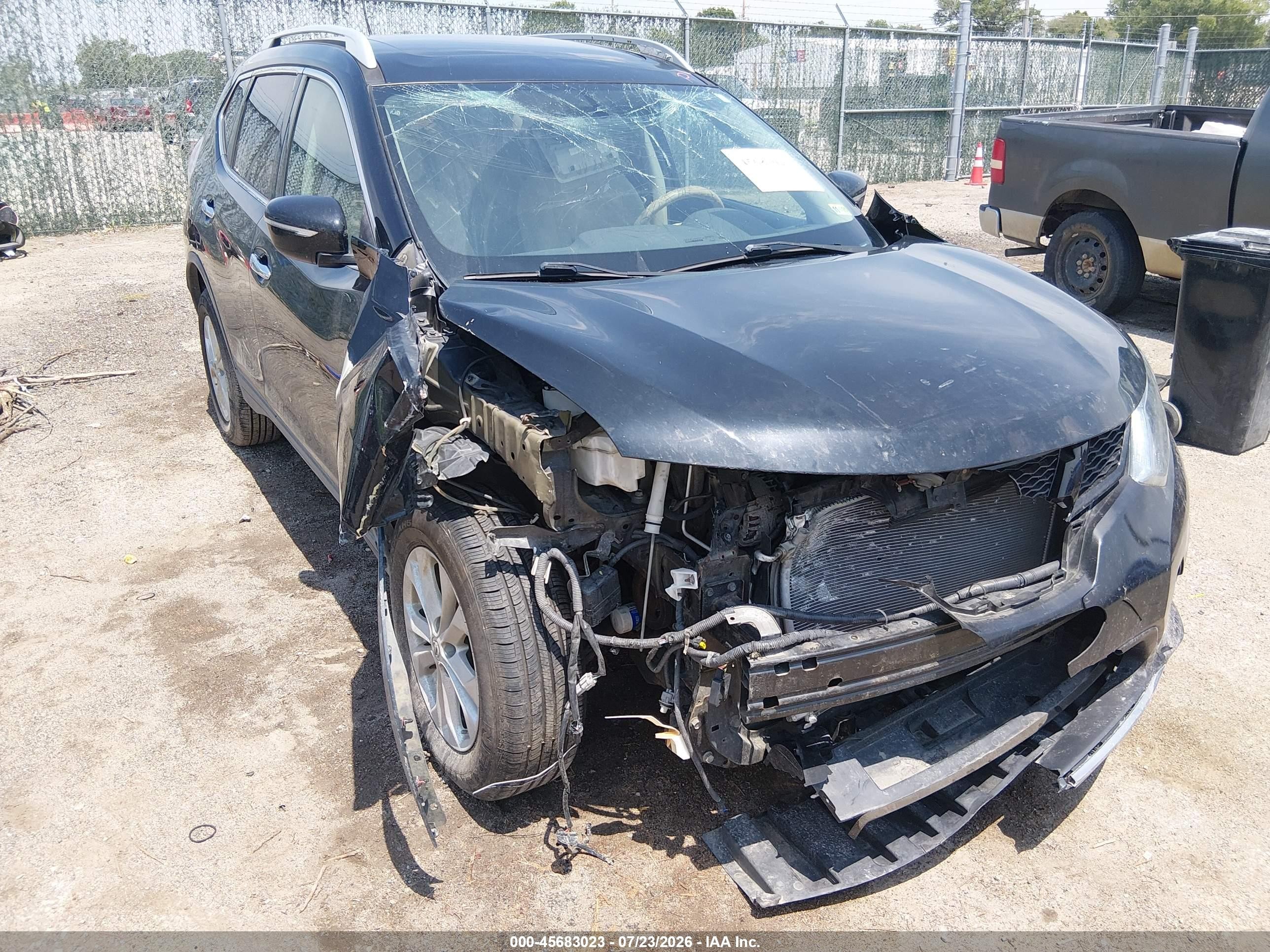 2015 Nissan Rogue Sv Black vin: 5N1AT2MV2FC896205