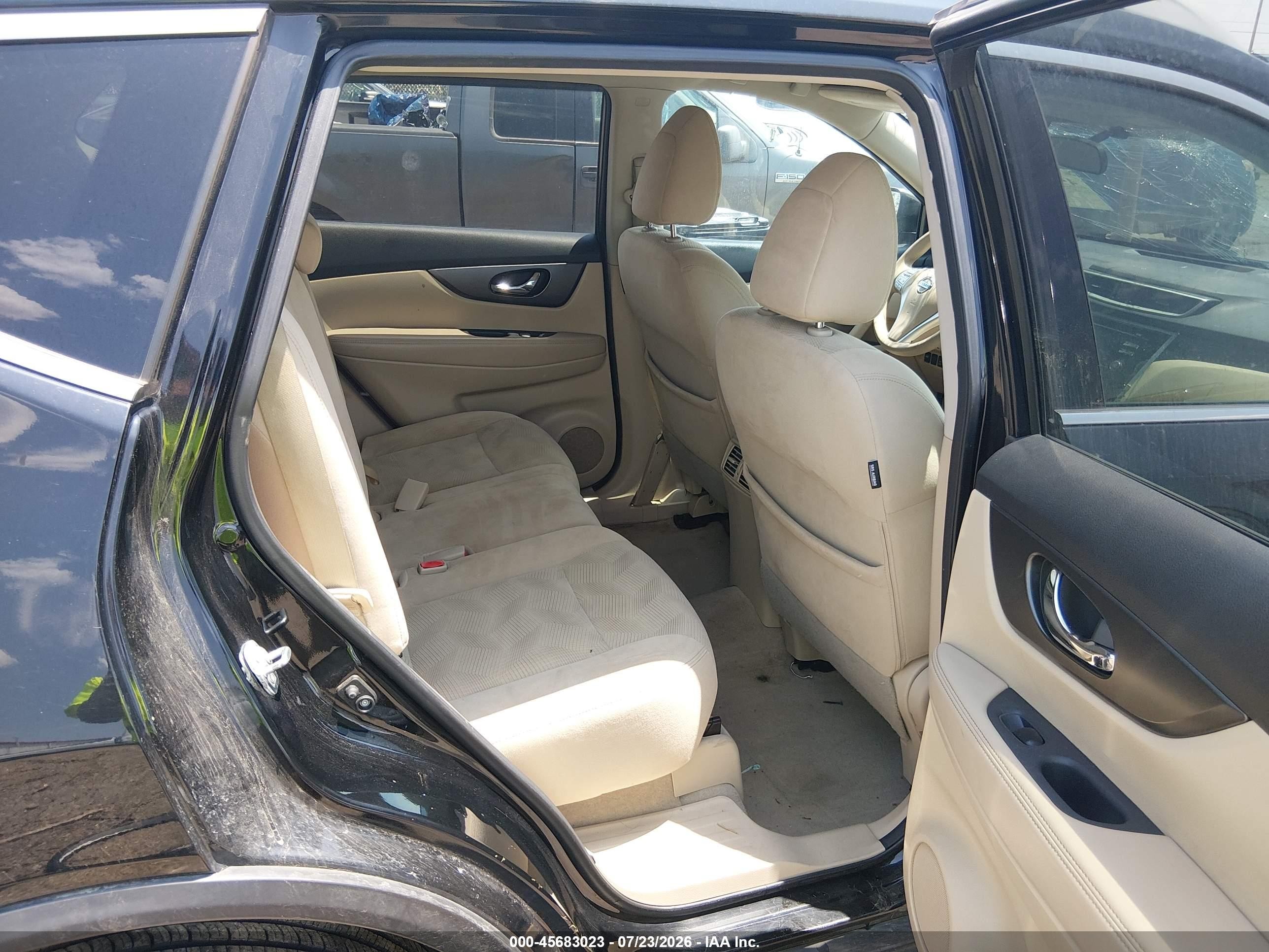 2015 Nissan Rogue Sv Black vin: 5N1AT2MV2FC896205