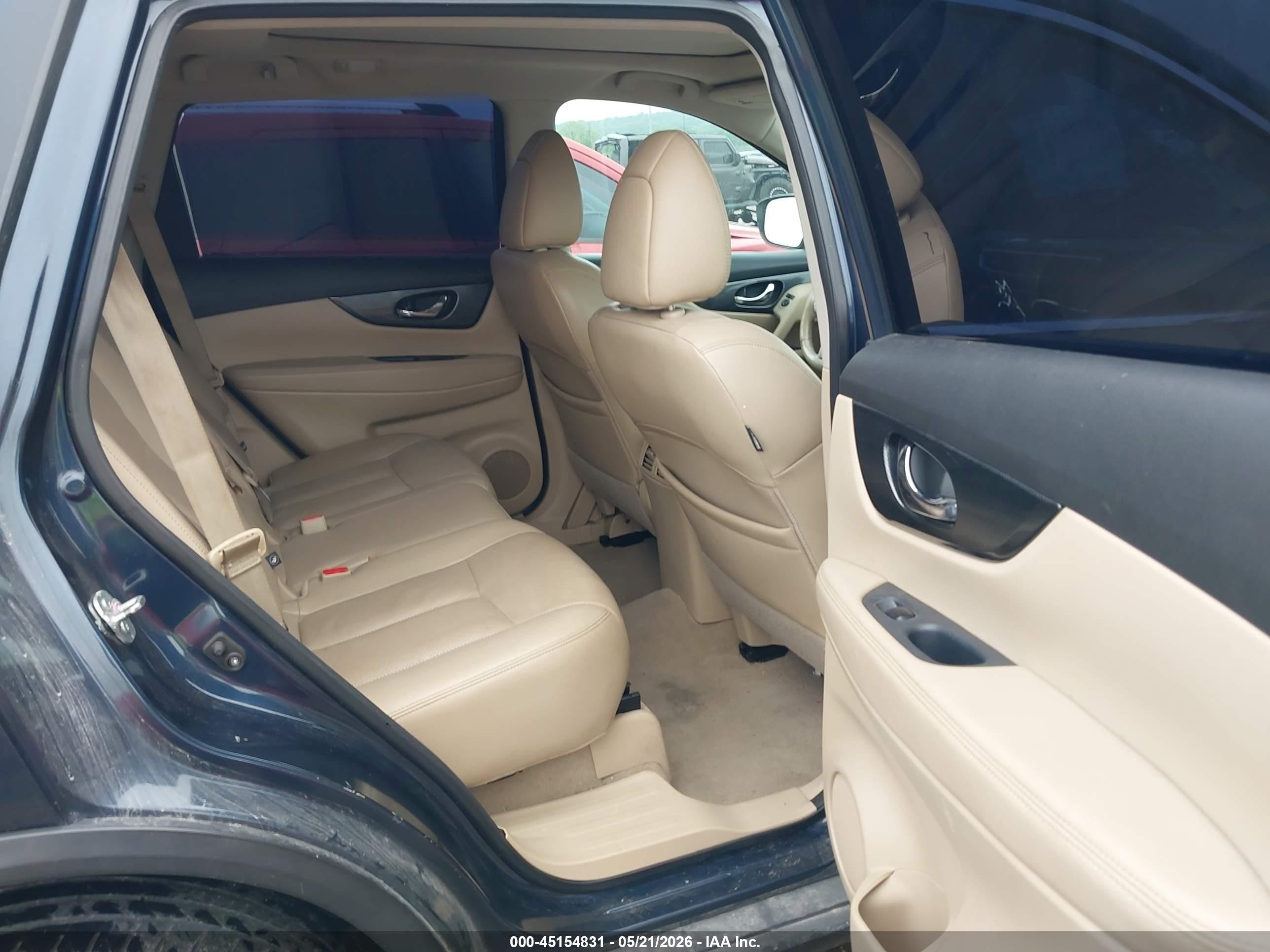 2015 Nissan Rogue Sl Blue vin: 5N1AT2MV2FC898892