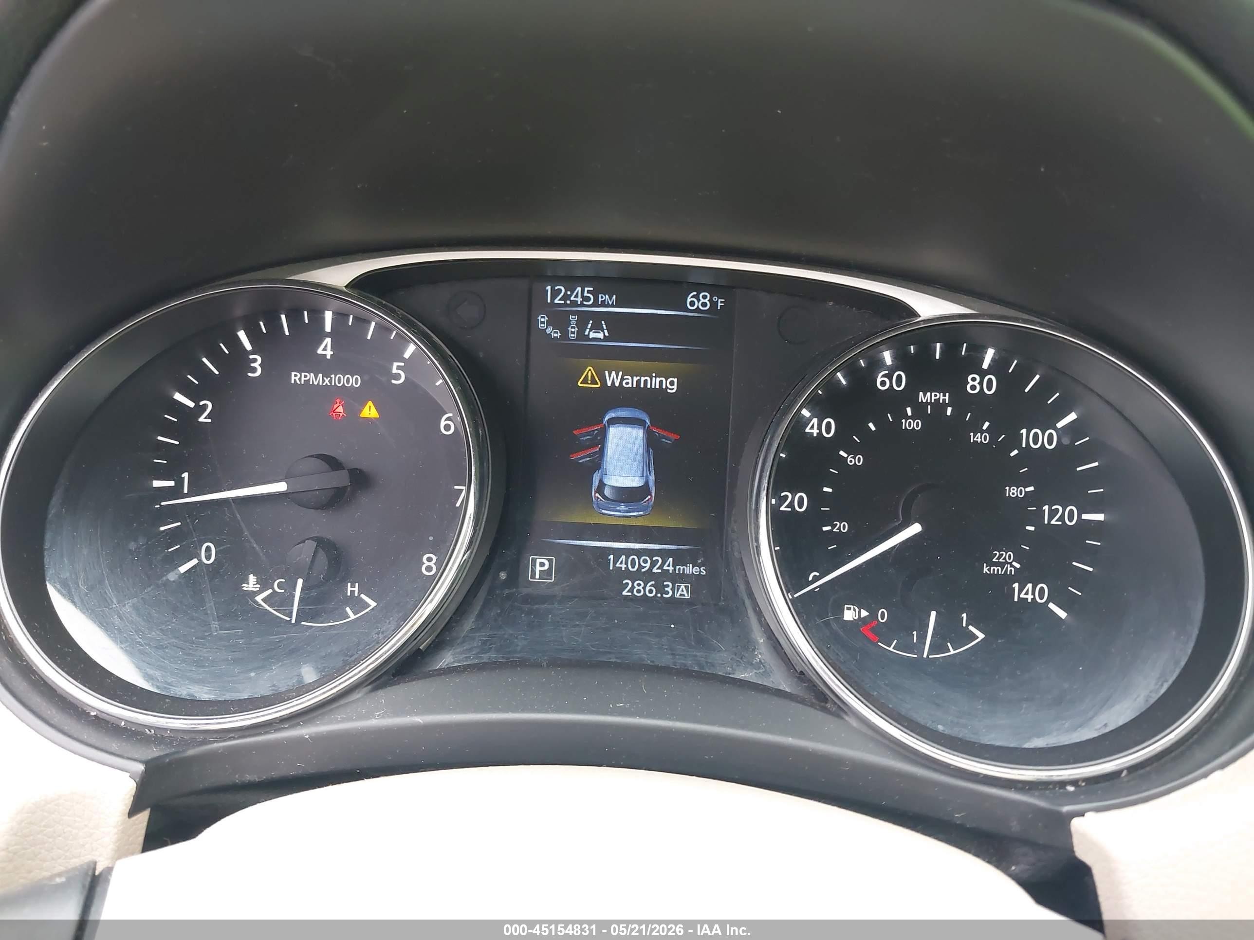 2015 Nissan Rogue Sl Blue vin: 5N1AT2MV2FC898892