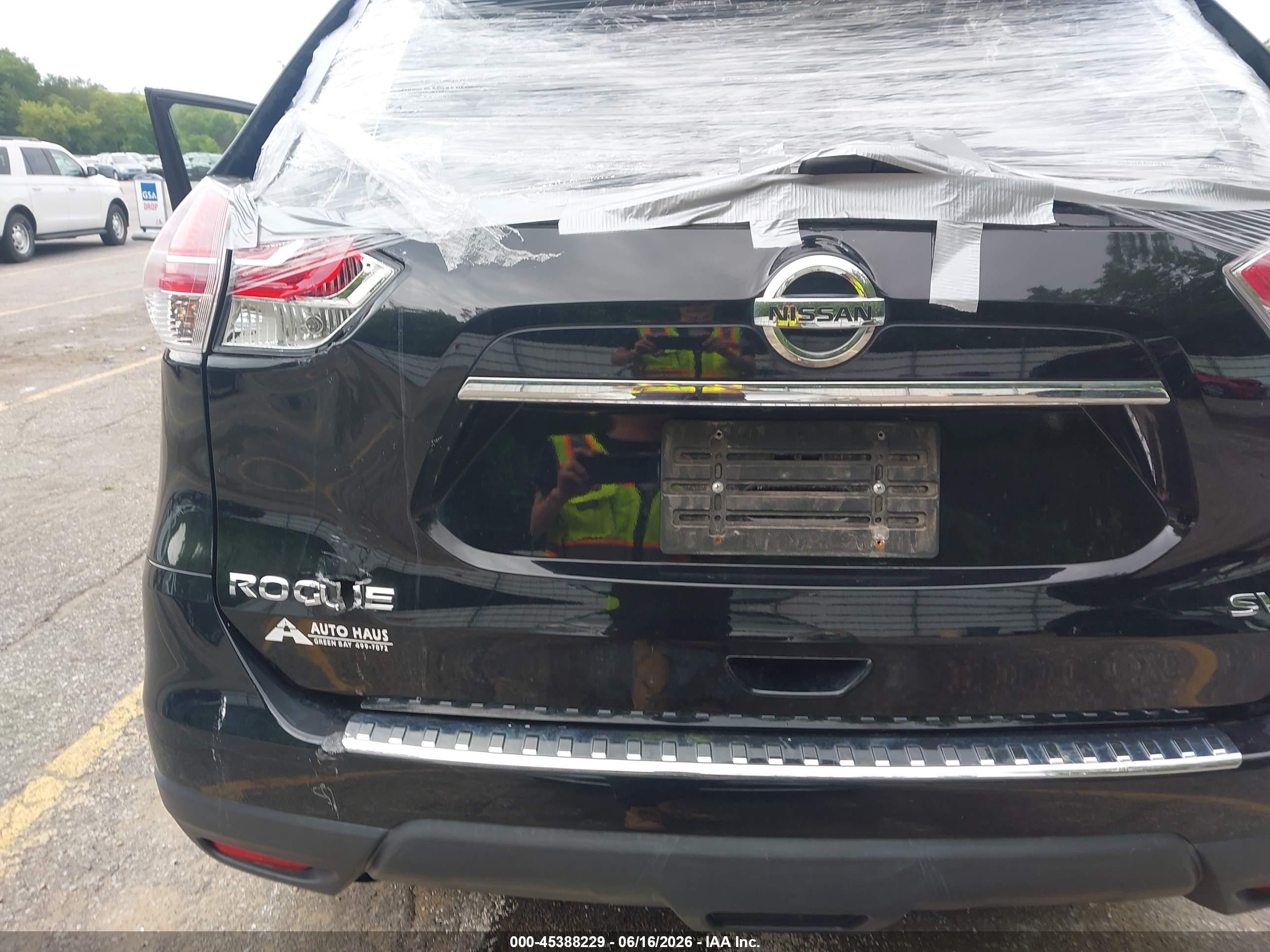 2015 Nissan Rogue Sv Black vin: 5N1AT2MV2FC900995