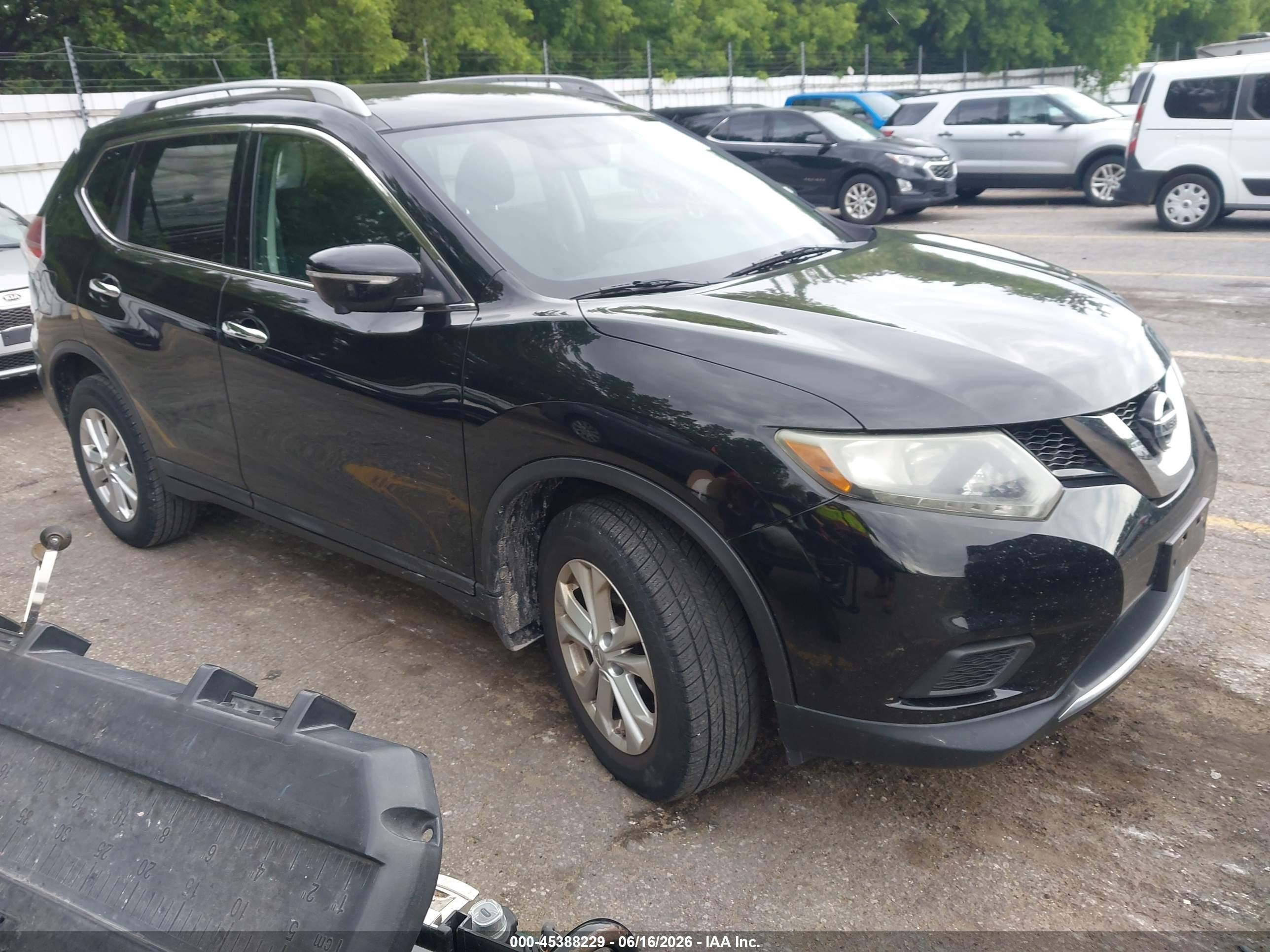 2015 Nissan Rogue Sv Black vin: 5N1AT2MV2FC900995