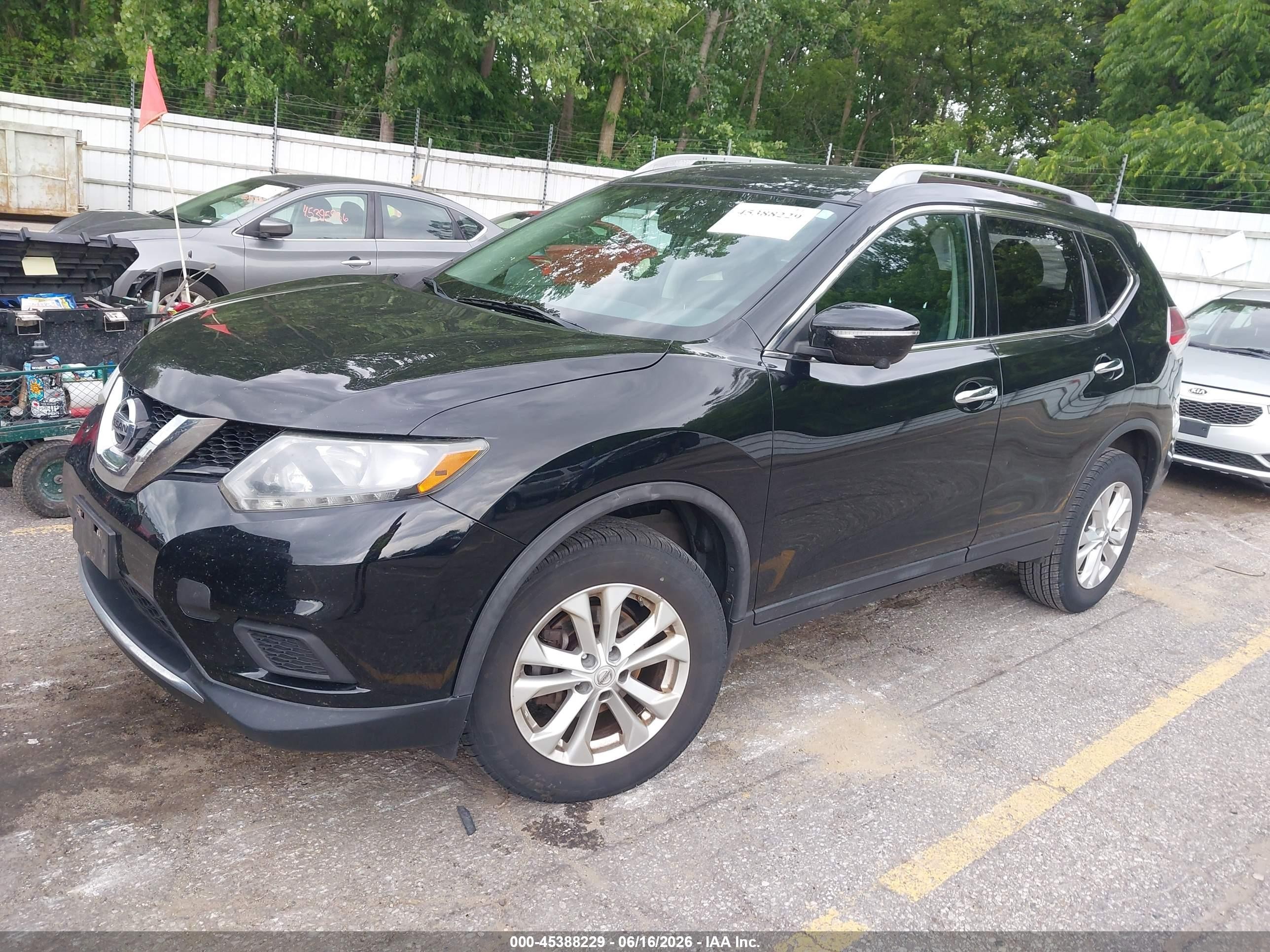 2015 Nissan Rogue Sv Black vin: 5N1AT2MV2FC900995