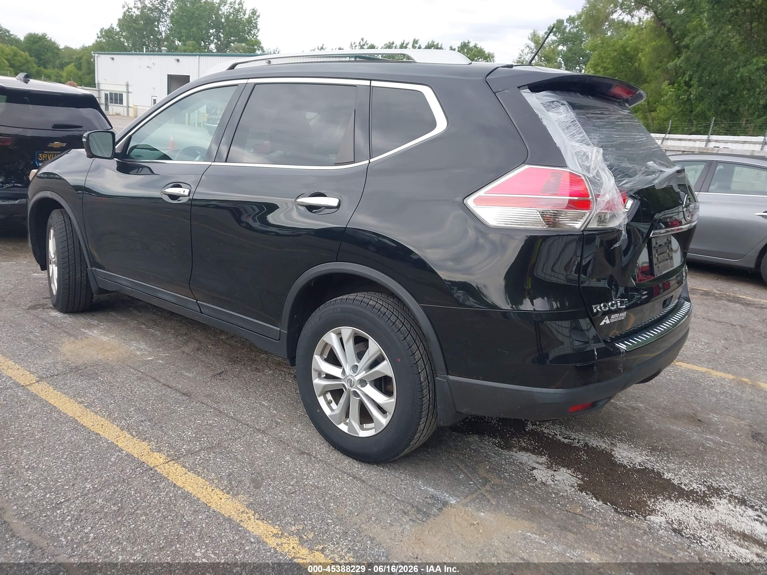 2015 Nissan Rogue Sv Black vin: 5N1AT2MV2FC900995