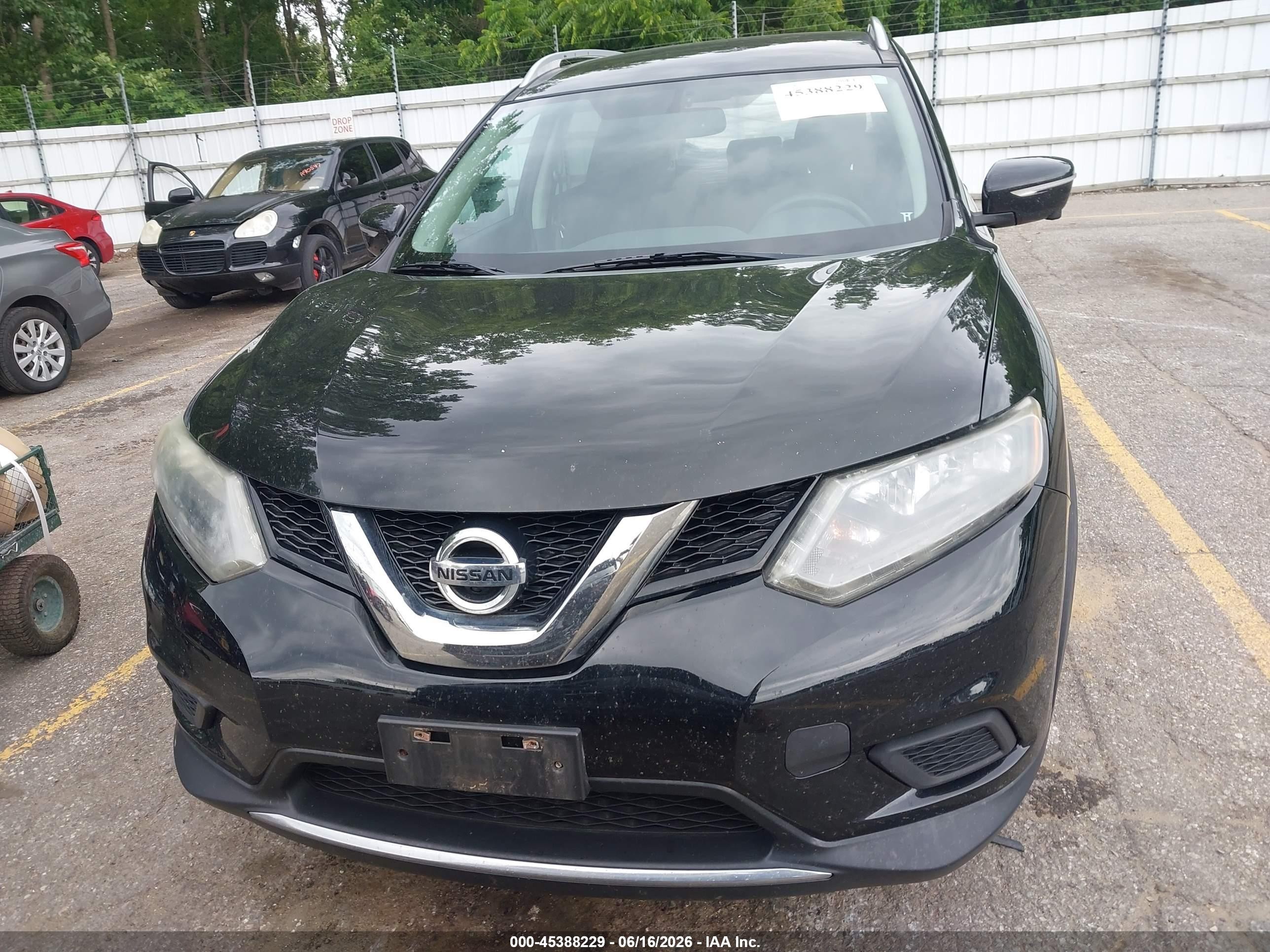 2015 Nissan Rogue Sv Black vin: 5N1AT2MV2FC900995