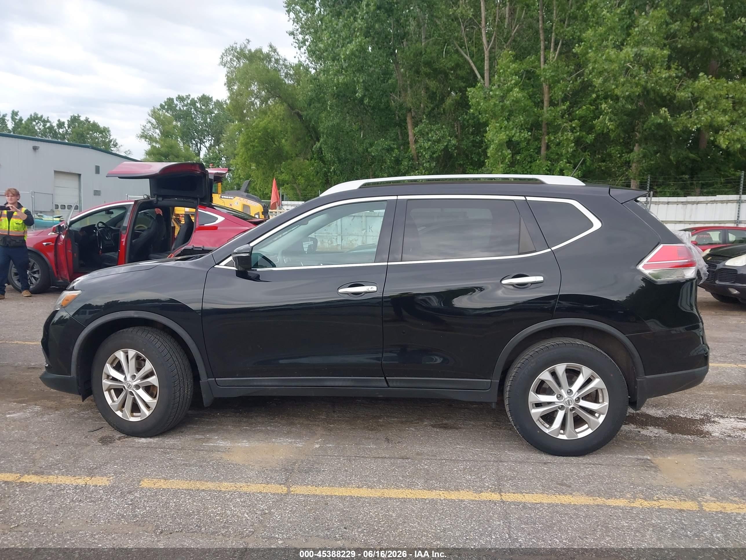 2015 Nissan Rogue Sv Black vin: 5N1AT2MV2FC900995