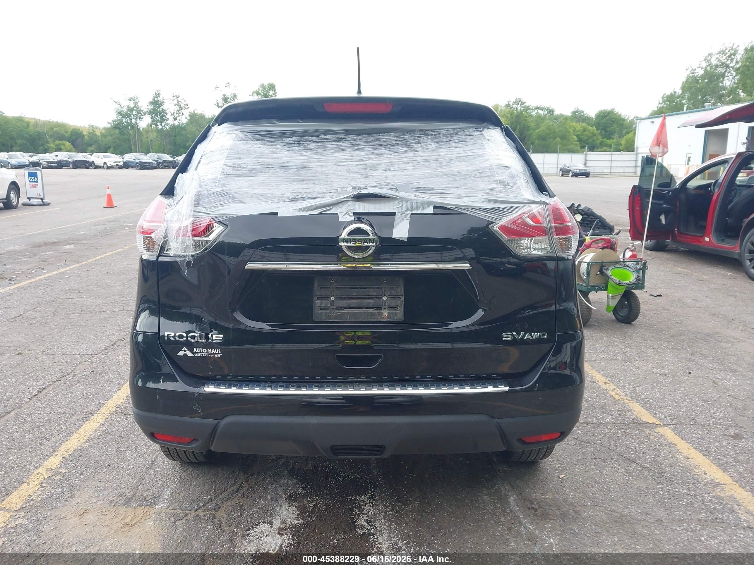 2015 Nissan Rogue Sv Black vin: 5N1AT2MV2FC900995