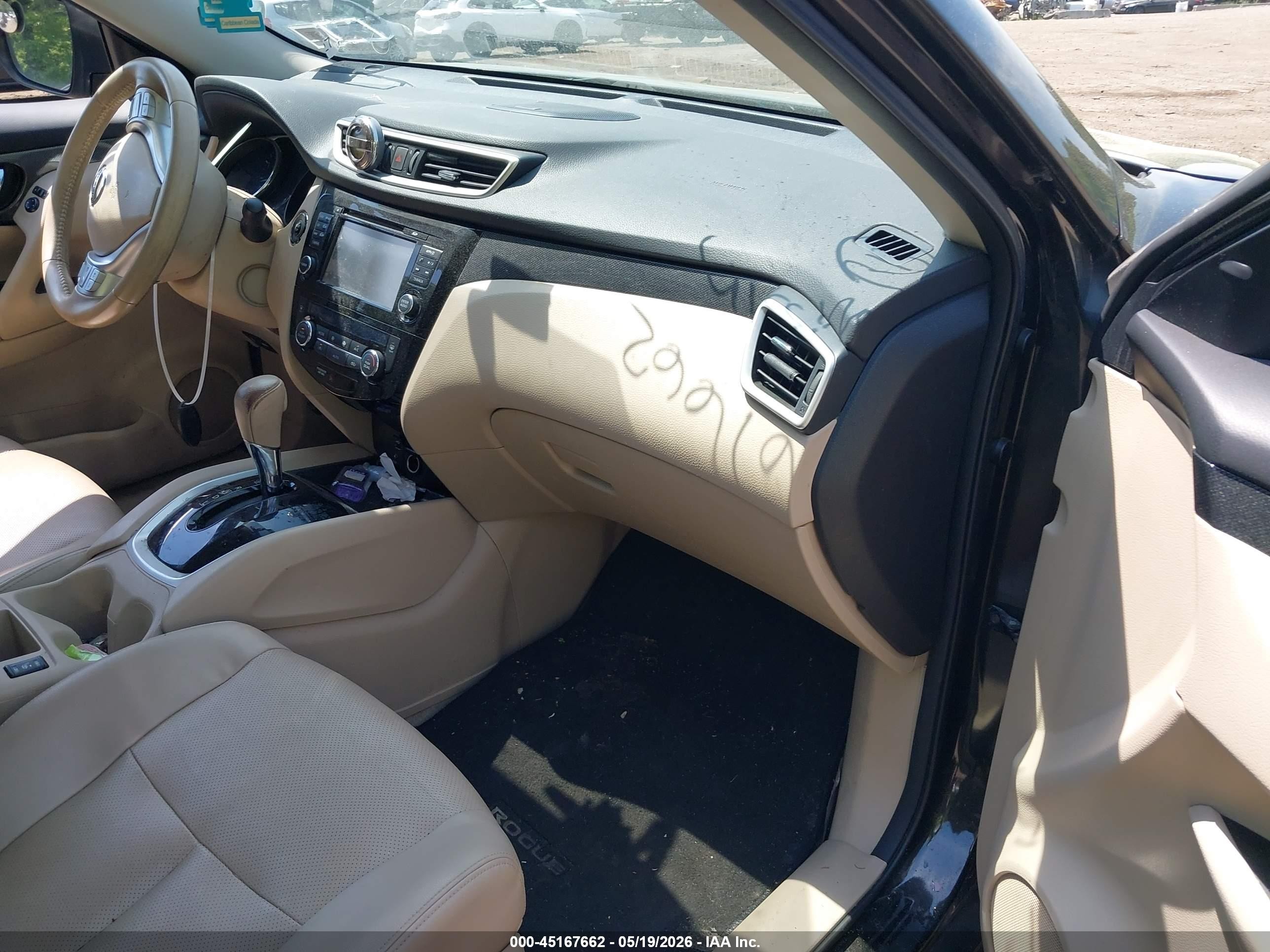 2015 Nissan Rogue Sl Green vin: 5N1AT2MV2FC904657