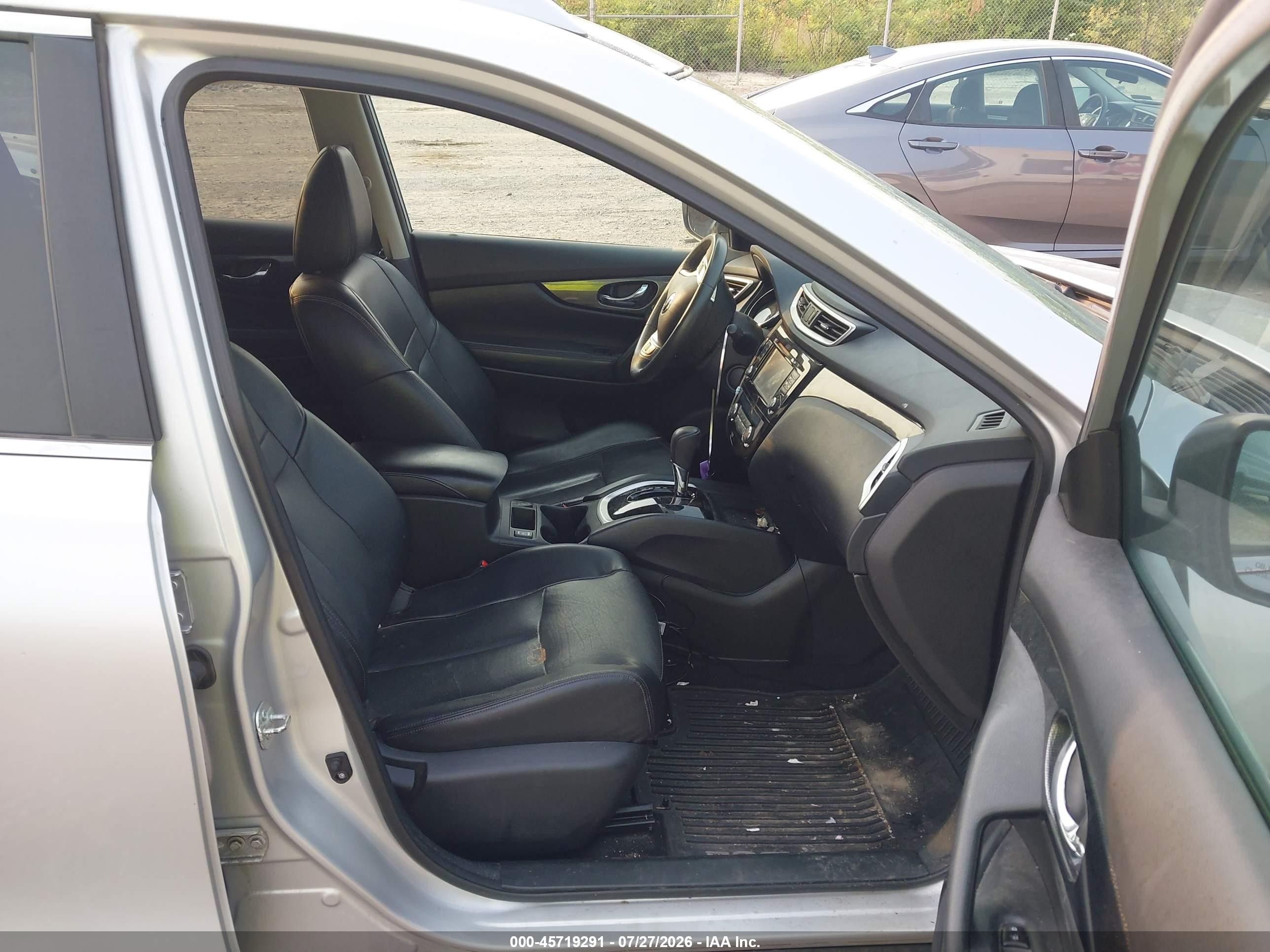 2015 Nissan Rogue Sl Silver vin: 5N1AT2MV2FC906456
