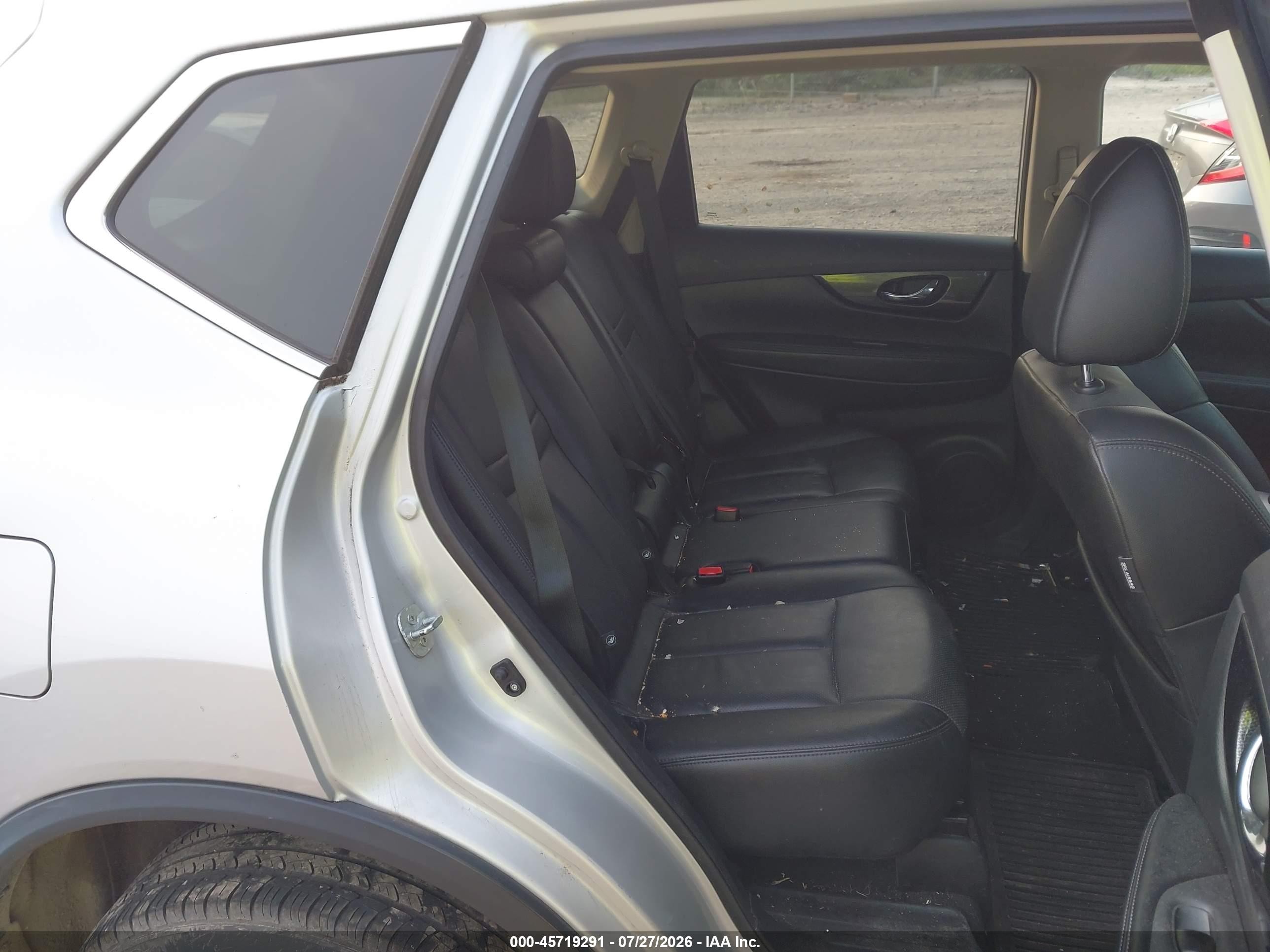 2015 Nissan Rogue Sl Silver vin: 5N1AT2MV2FC906456