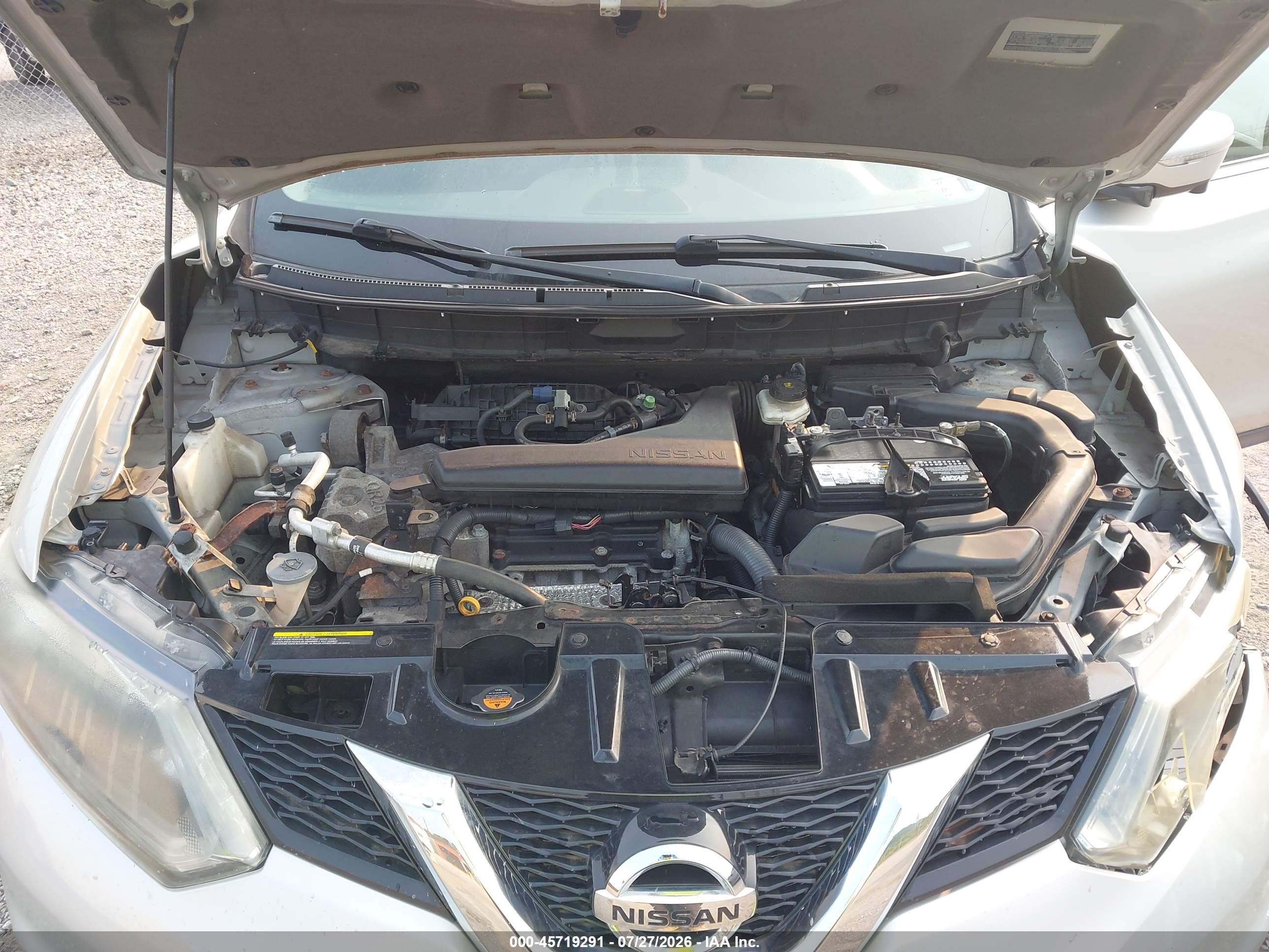 2015 Nissan Rogue Sl Silver vin: 5N1AT2MV2FC906456