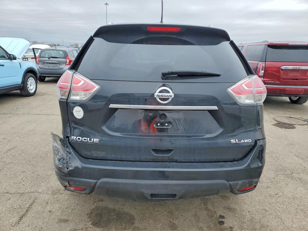 2015 Nissan Rogue Sl Black vin: 5N1AT2MV2FC910359