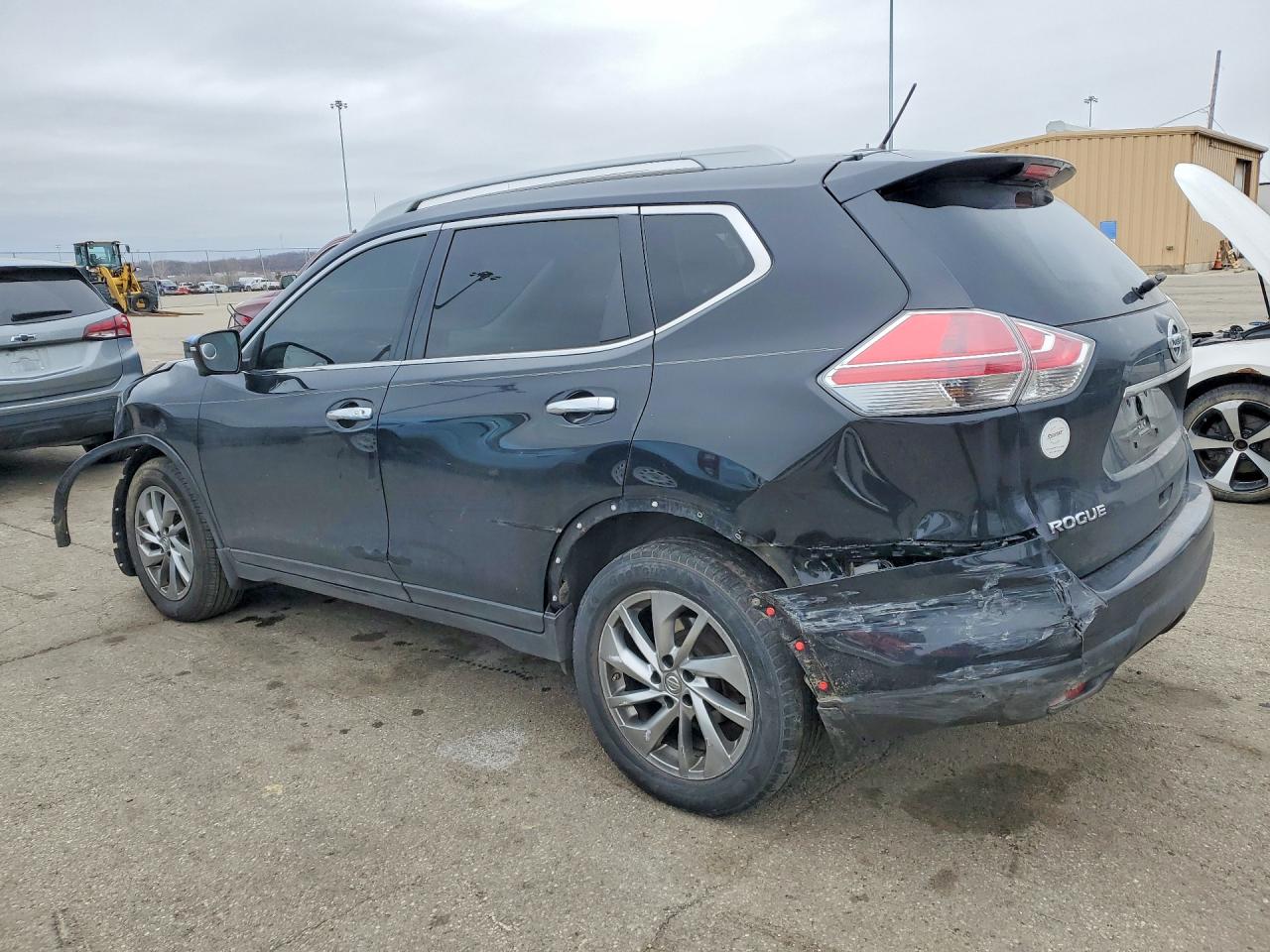2015 Nissan Rogue Sl Black vin: 5N1AT2MV2FC910359