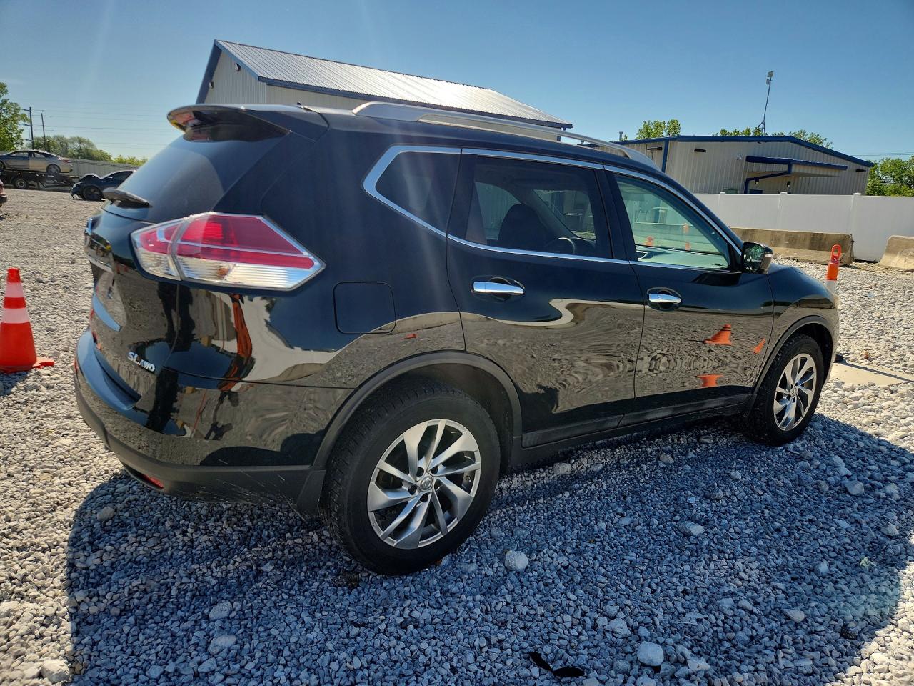2015 Nissan Rogue Sl Black vin: 5N1AT2MV2FC915707