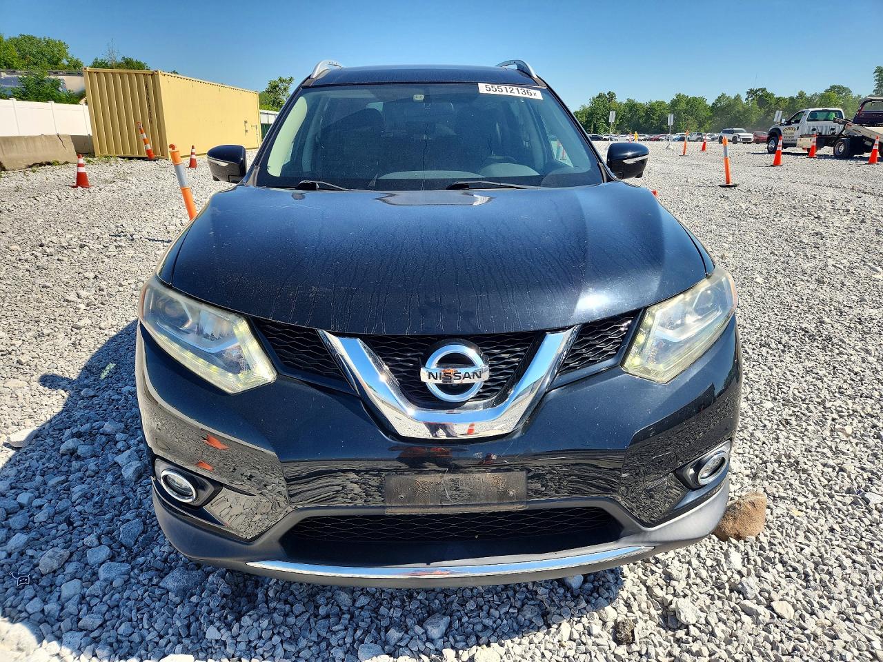2015 Nissan Rogue Sl Black vin: 5N1AT2MV2FC915707
