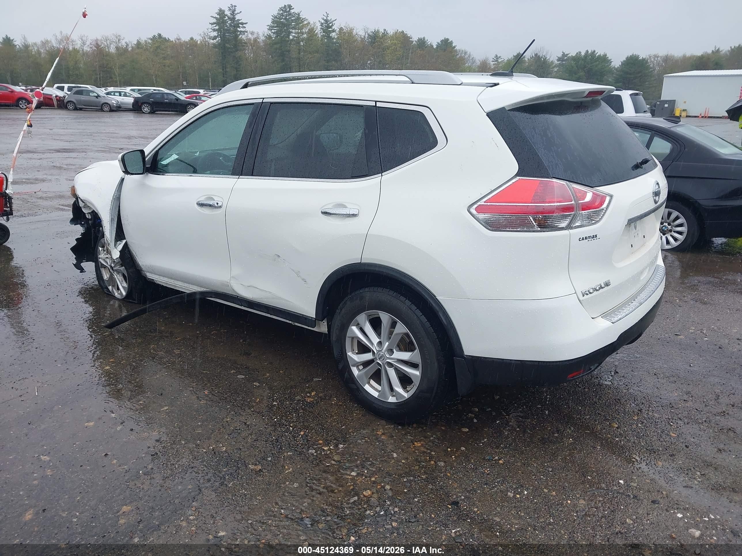 2015 Nissan Rogue Sv White vin: 5N1AT2MV2FC916565
