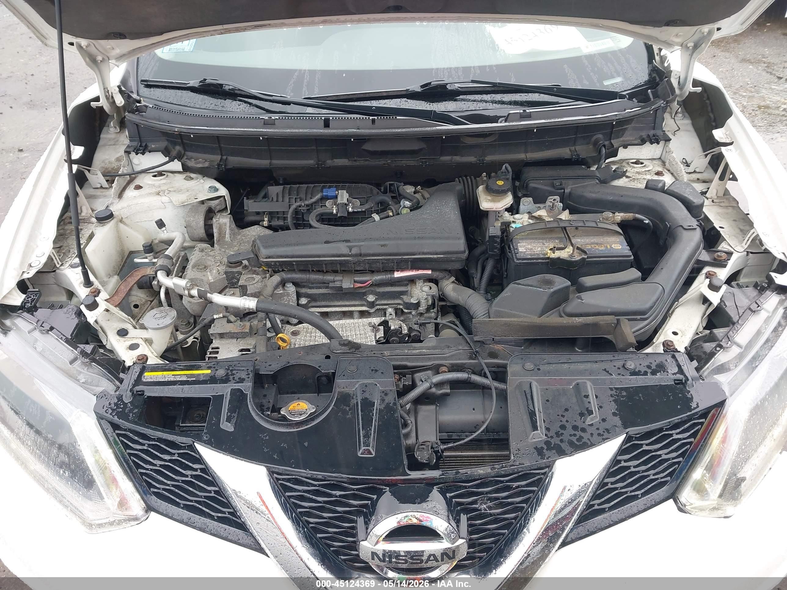 2015 Nissan Rogue Sv White vin: 5N1AT2MV2FC916565
