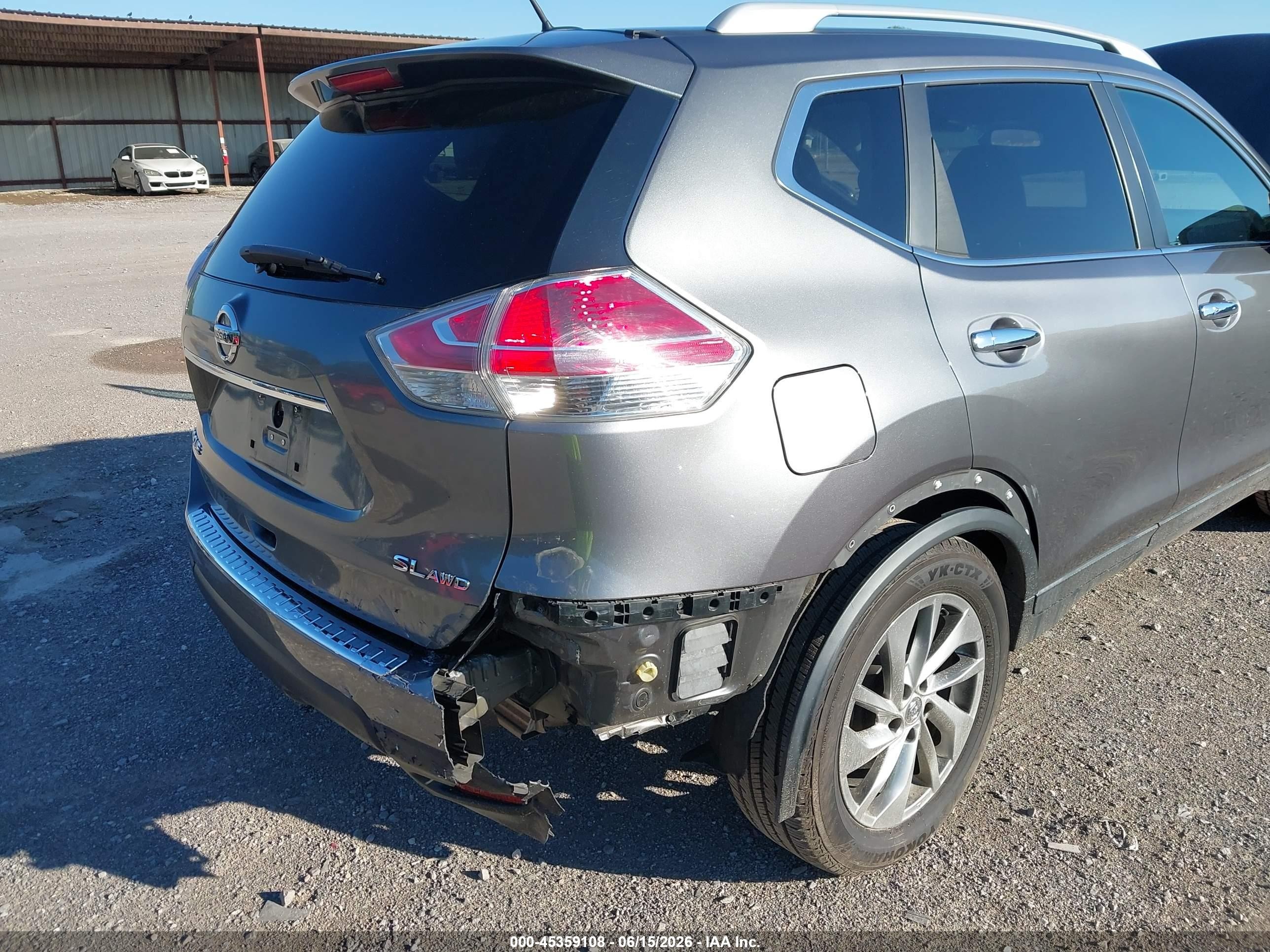 2015 Nissan Rogue Sl Gray vin: 5N1AT2MV2FC924486