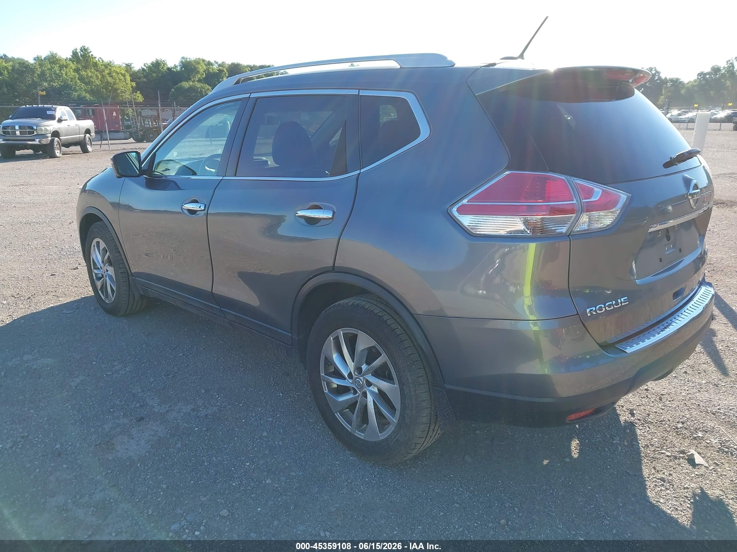 2015 Nissan Rogue Sl Gray vin: 5N1AT2MV2FC924486